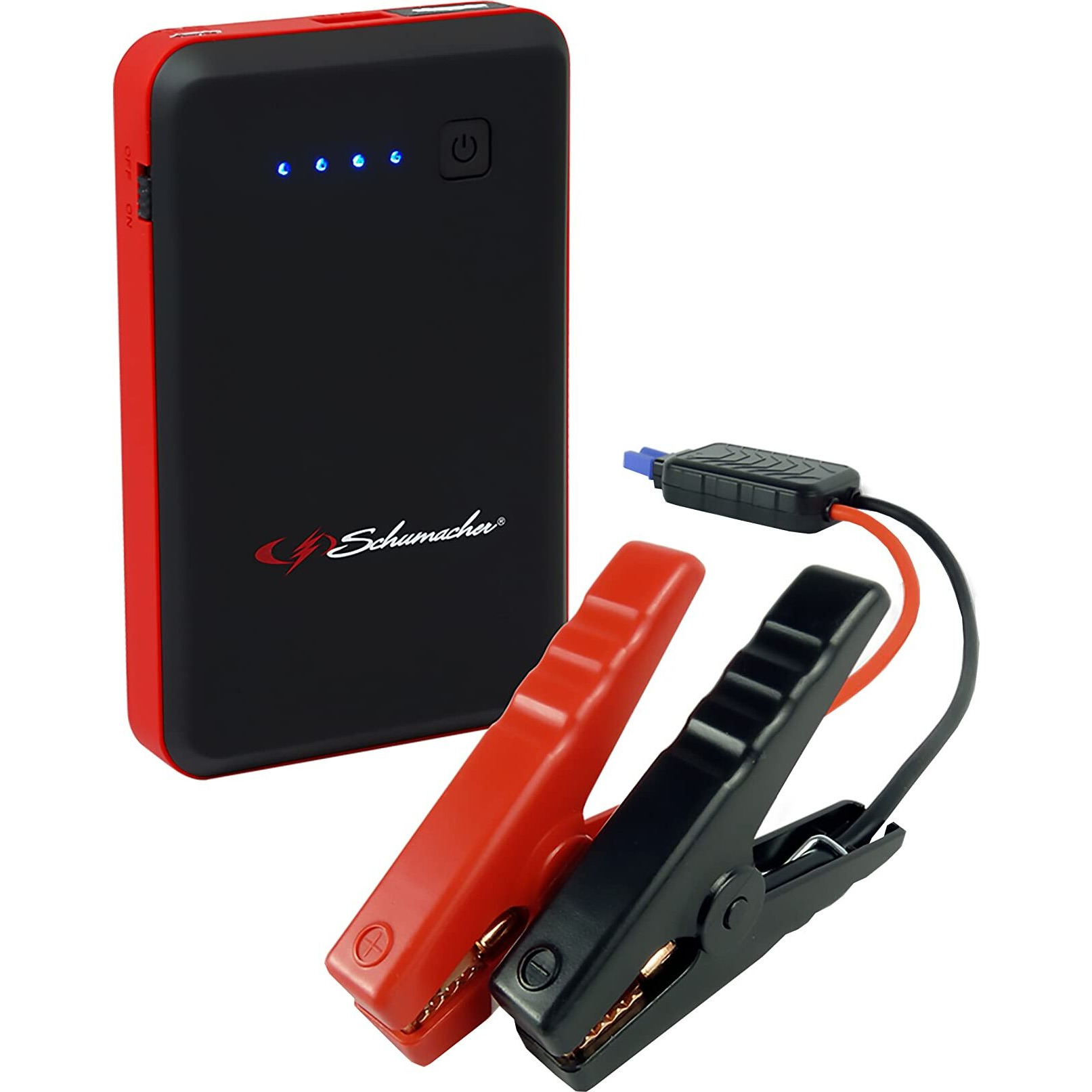 Schumacher Sl1638 Lithium Portable Compact Power Pack And 800A 12V Jump Starter, For 60L Gas Engines - Jump Start Car, Motorcycle, Truck, And Boat - Charge Your Apple, Samsung, And Android Devices