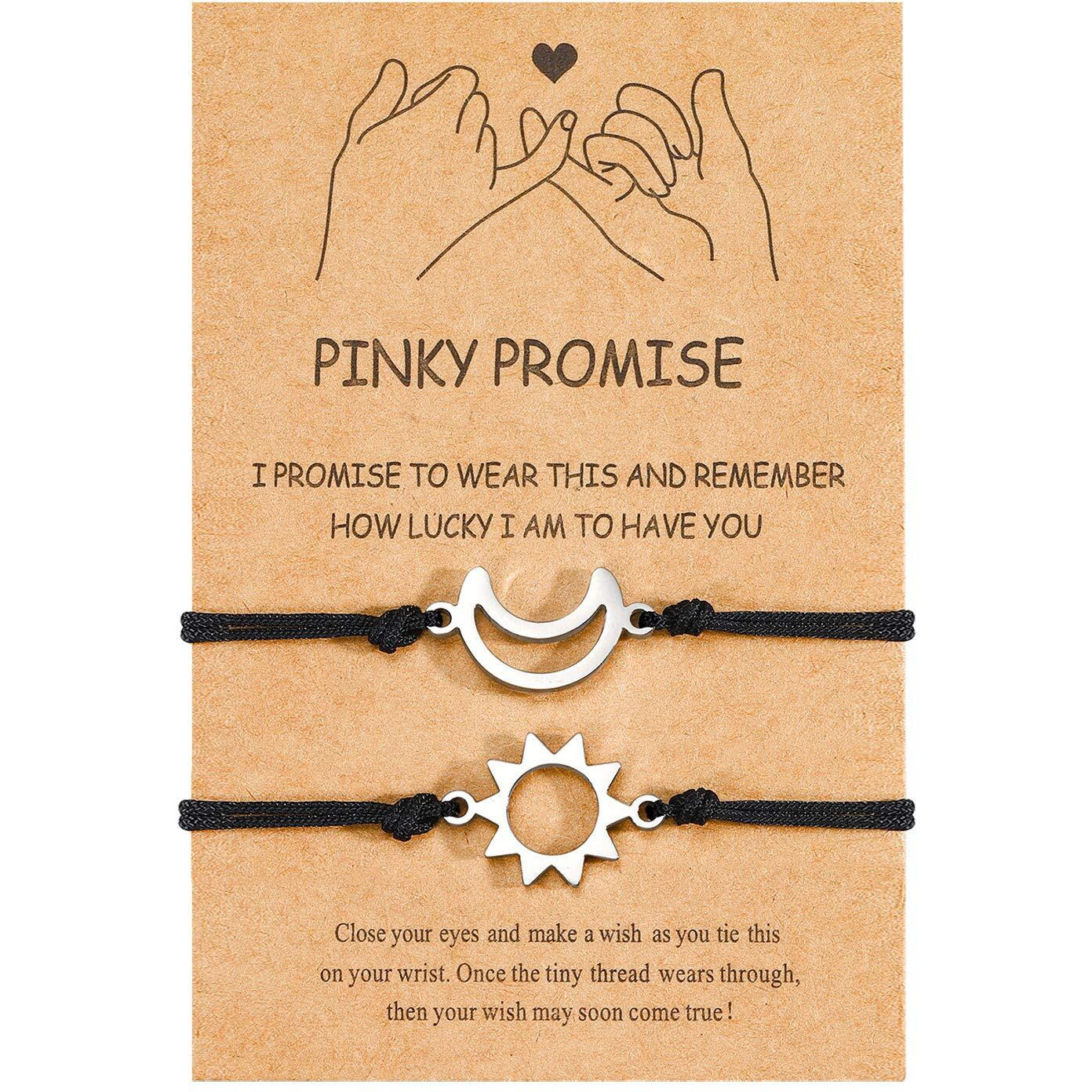 Ungent Them Sun And Moon Couples Bracelets Matching Bff Pinky Promise Distance Relationship Valentines Birthday Gifts For Him Her Boyfriend Girlfriend Women Men