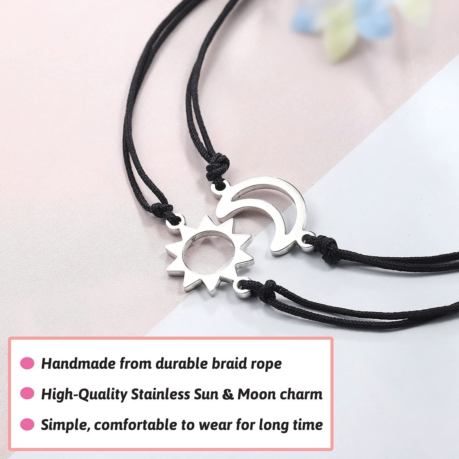 Ungent Them Sun And Moon Couples Bracelets Matching Bff Pinky Promise Distance Relationship Valentines Birthday Gifts For Him Her Boyfriend Girlfriend Women Men