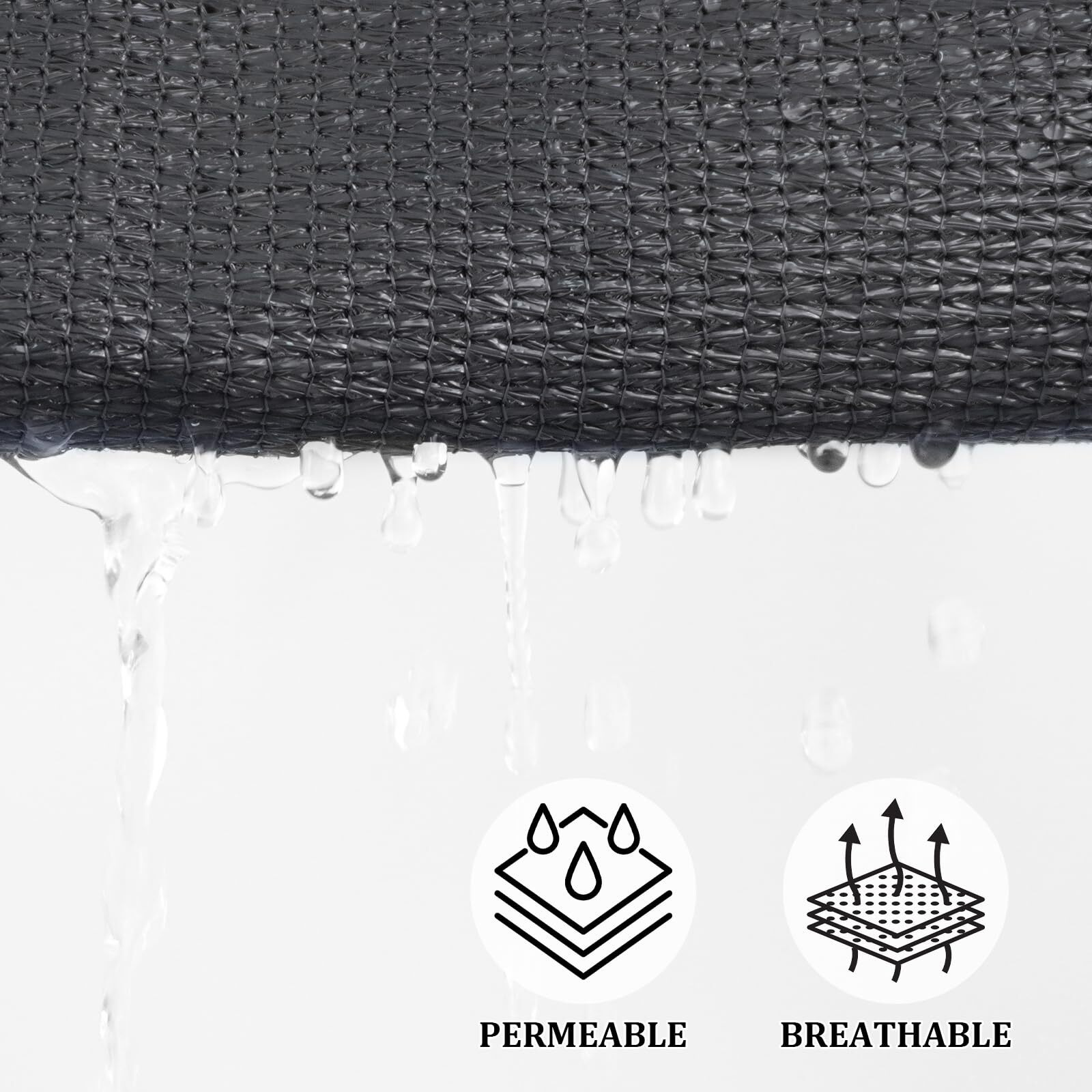 Shade&Beyond Triangle Sun Shade Sail 20 'X20 'X20 ' Permeable Canopy Dark Grey For Patio Garden Yard Deck Pergola (We Make Custom Size)