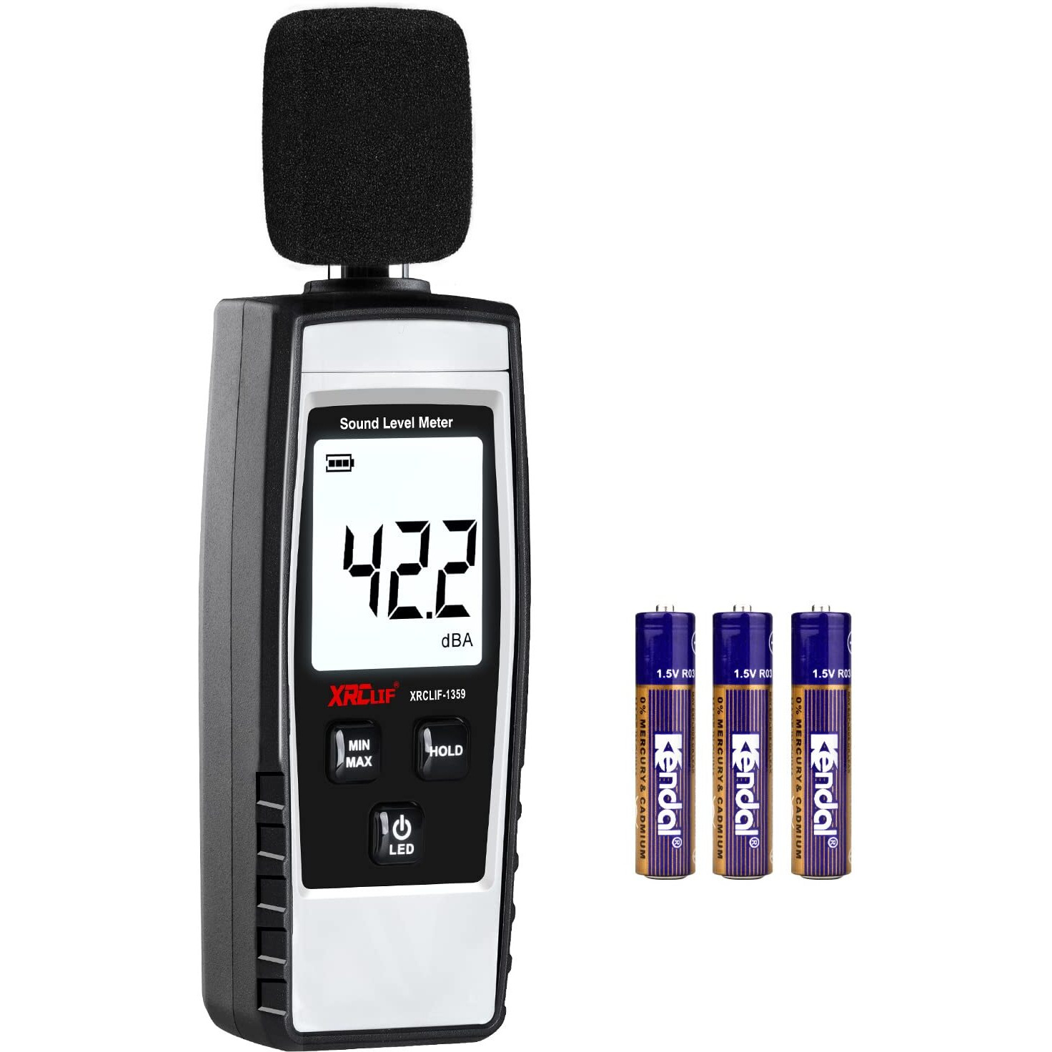 Decibel Meter Sound Level Reader 30-130Db(A), Hand-Held Sound Noise Meter, Digital Noise Meter Decibel Monitoring Tester Calibrated Audio Noise Volume Measuring Tool