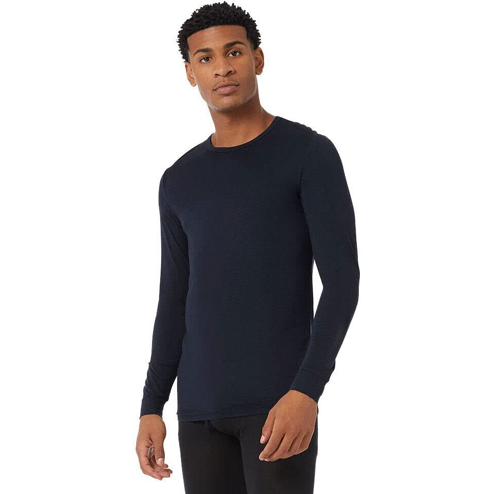 32 Degrees Mens Lightweight Baselayer Crew Top  Long Sleeve  Form Fitting  4-Way Stretch  Thermal, Stormy Night, Xx-Large