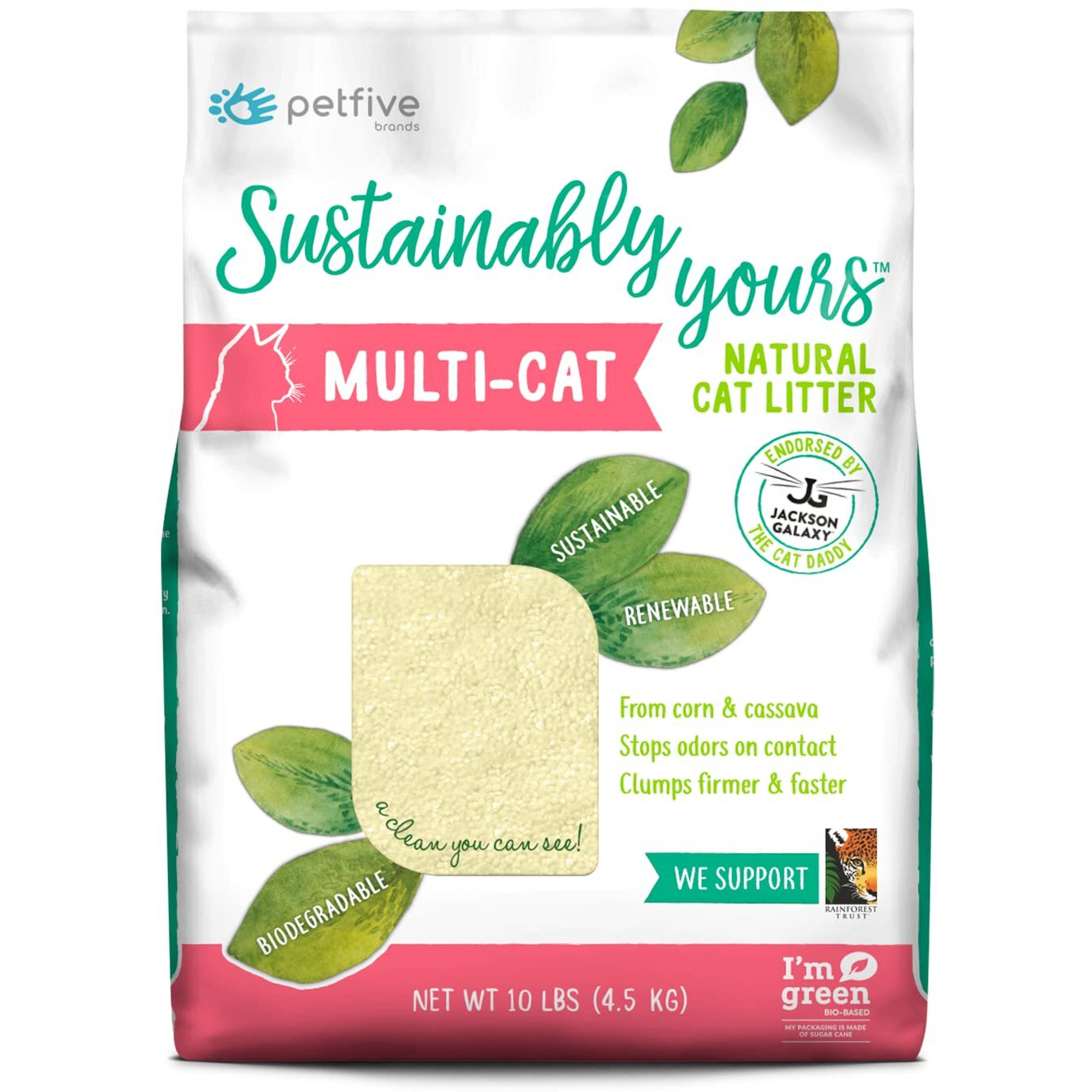 Sustainably Yours Natural Cat Litter, Multi-Cat, 10 Lbs