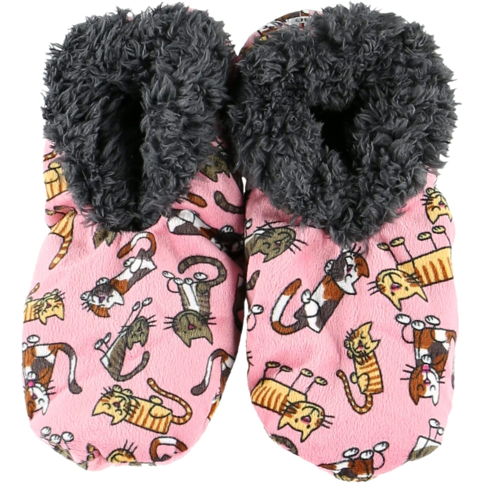 Lazy One Fuzzy Feet Slippers For Women, Cute Fleece-Lined House Slippers, Cat Nap, Non-Skid