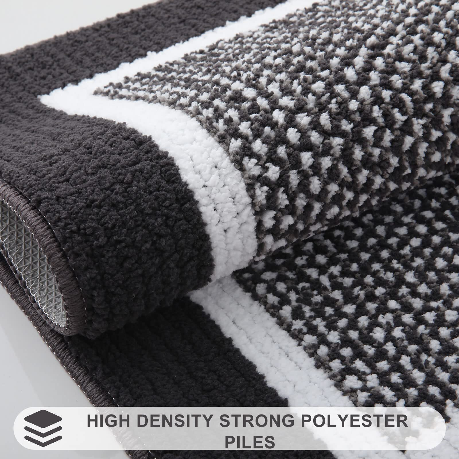 Colorxy Indoor Door Mat, Non-Slip Absorbent Resist Dirt Entrance Mat, Sturdy Low-Profile Inside Floor Mats, Washable Front Entry Doormats For Entryway, 32 ' 'X20 ' ', Dark Grey