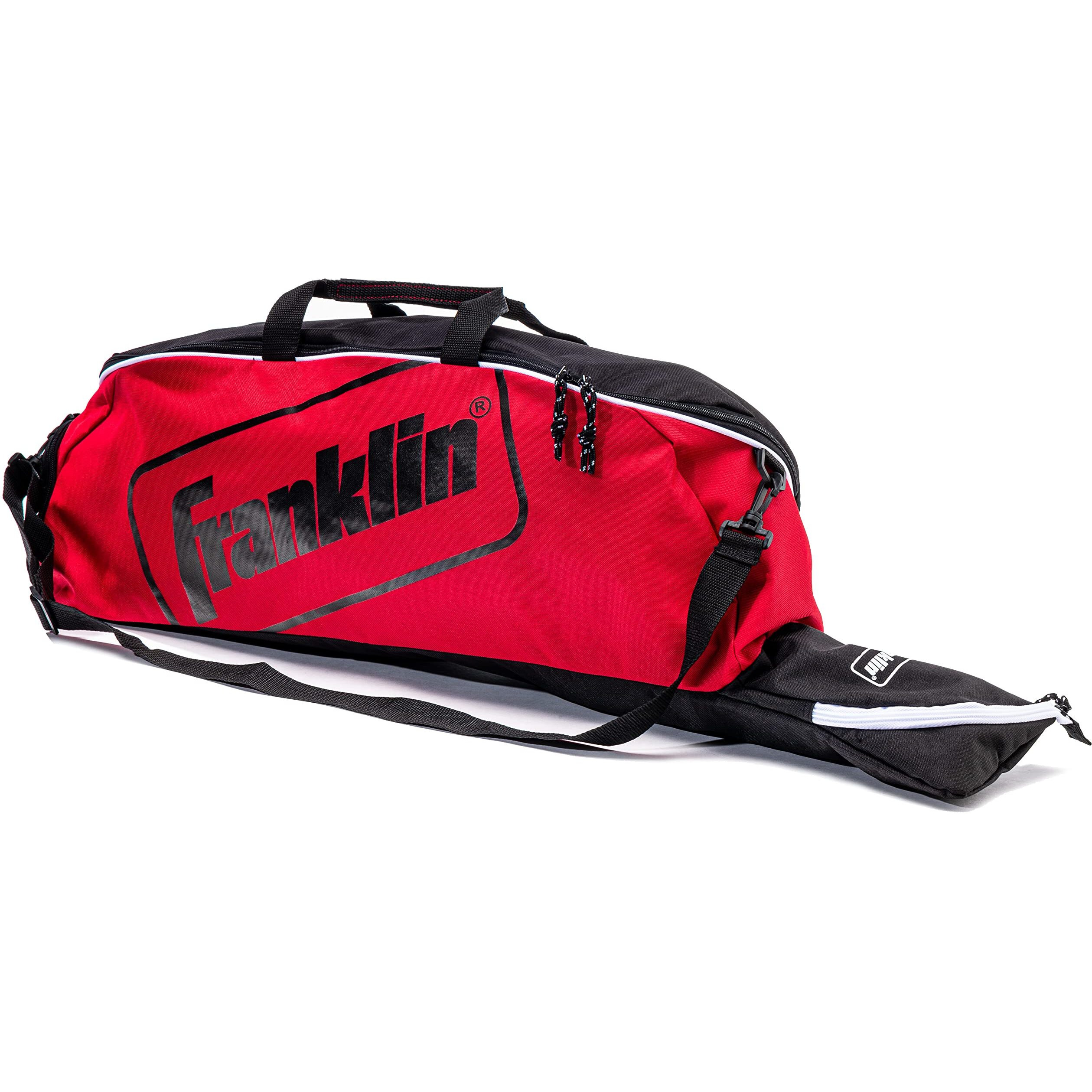 Franklin Sports Youth Baseball  Softball Bat Bag - Boys  Girls Tee Ball, Softball  Baseball Bag For Kids - Junior Bat  Equipment Bag - Red