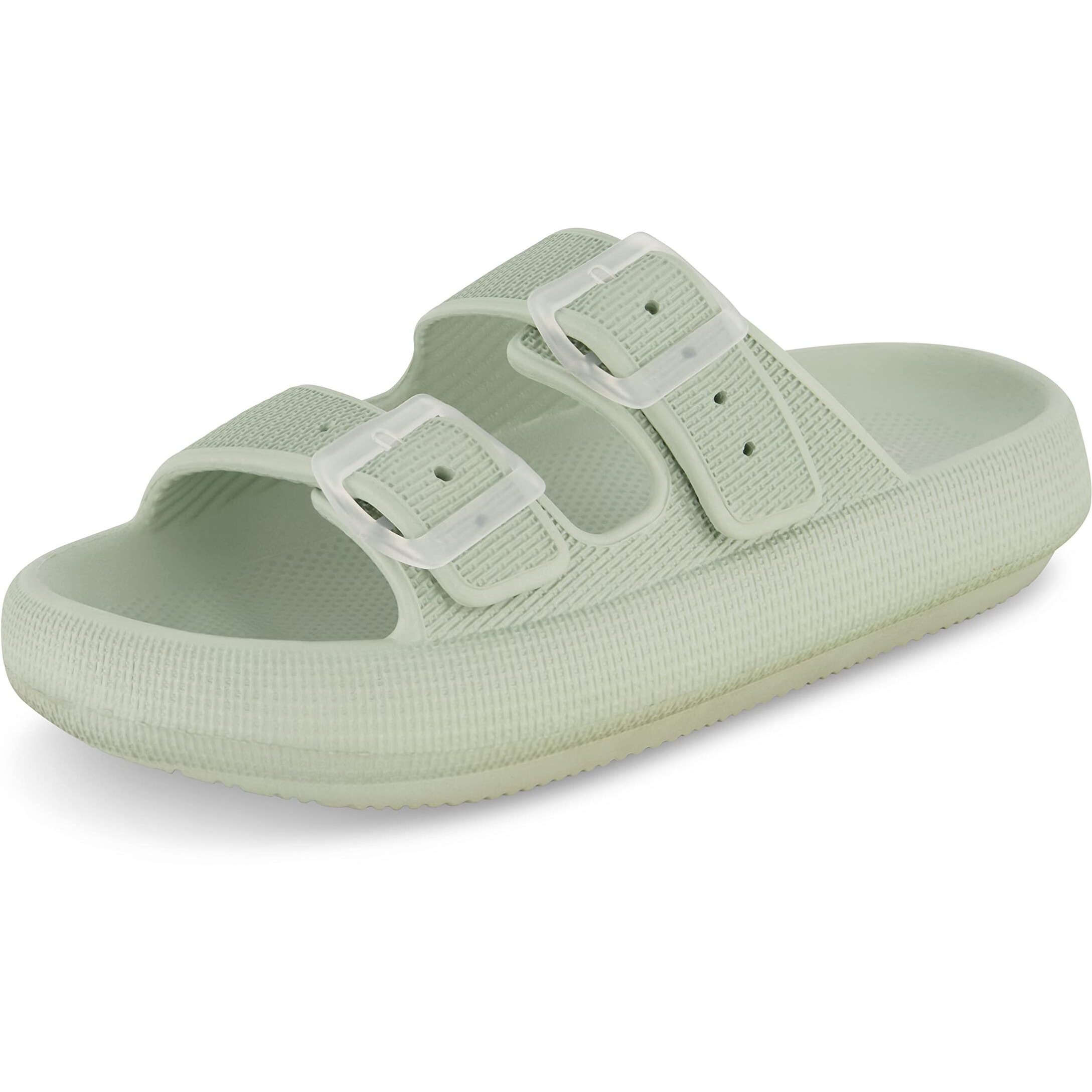 Cushionaire Womens Fame Recovery Slide With Comfort, Green 7