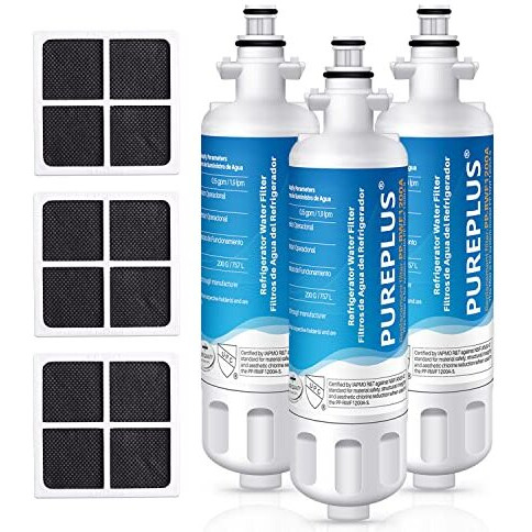 Pureplus 469690 Lt700P Replacement For Lg Kenmore Elite 9690, Adq36006102, Adq36006101, Lfxs30766S, Lfx28968St, Lfx31925St, Lfx31945St, Rwf1052, Lt120F, Refrigerator Water And Air Filter Combo, 3Pack