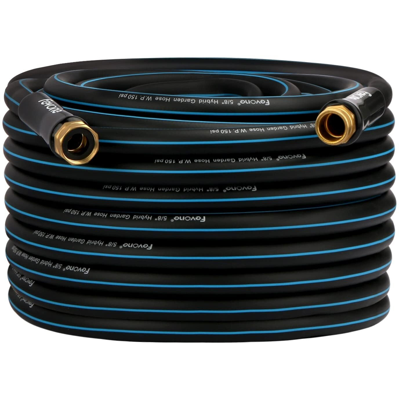 Fevone Garden Hose 100Ft Heavy Duty Water Hose 58 Garden Hose Flexible Lightweight Garden Hoses 100 Ft, 34 Solid Brass Fittings