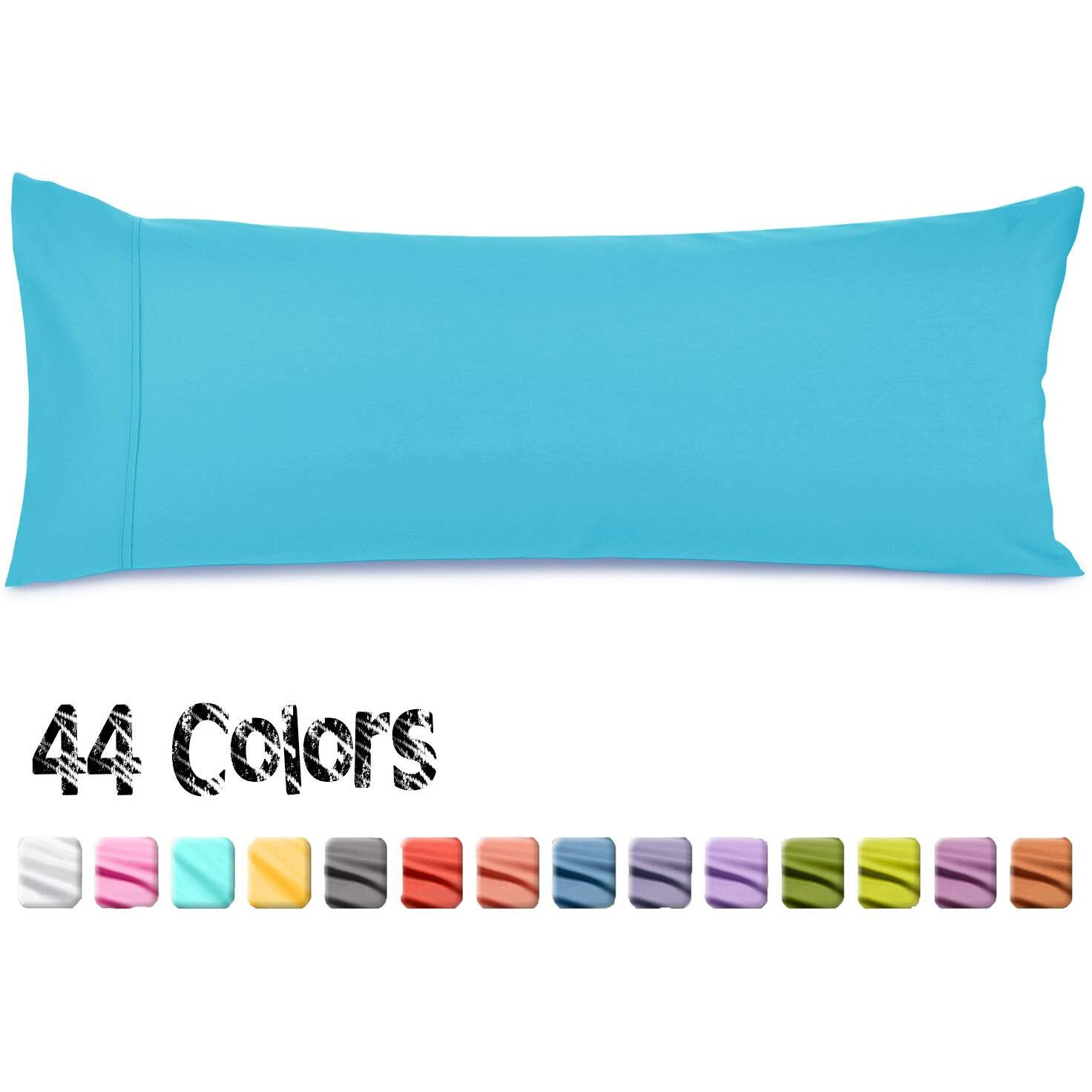 Nestl Body Pillow Cover - Soft Body Pillow Pillowcase - Lightweight Beach Blue Pillowcase - Microfiber Body Pillow Case Cover - 20X54 Inches - Envelope Closure