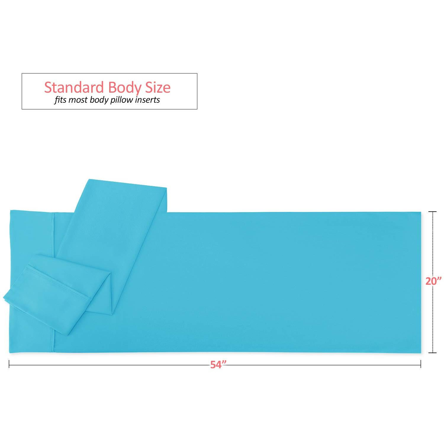 Nestl Body Pillow Cover - Soft Body Pillow Pillowcase - Lightweight Beach Blue Pillowcase - Microfiber Body Pillow Case Cover - 20X54 Inches - Envelope Closure