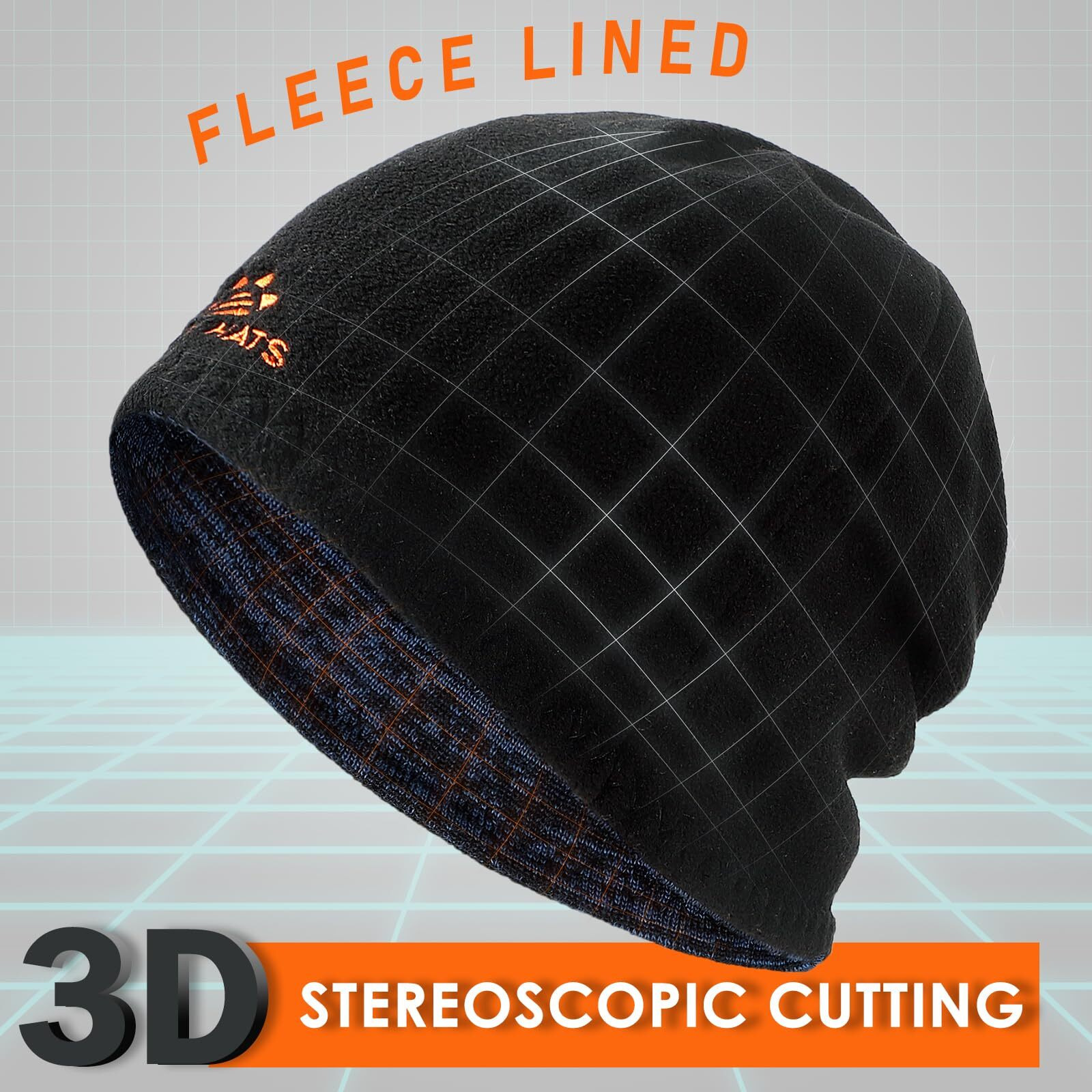 Lvaiz Winter Fleece Lined Knitted Beanie Hats For Men Reversible Windproof Watch Hat Warm Skull Cap For Women