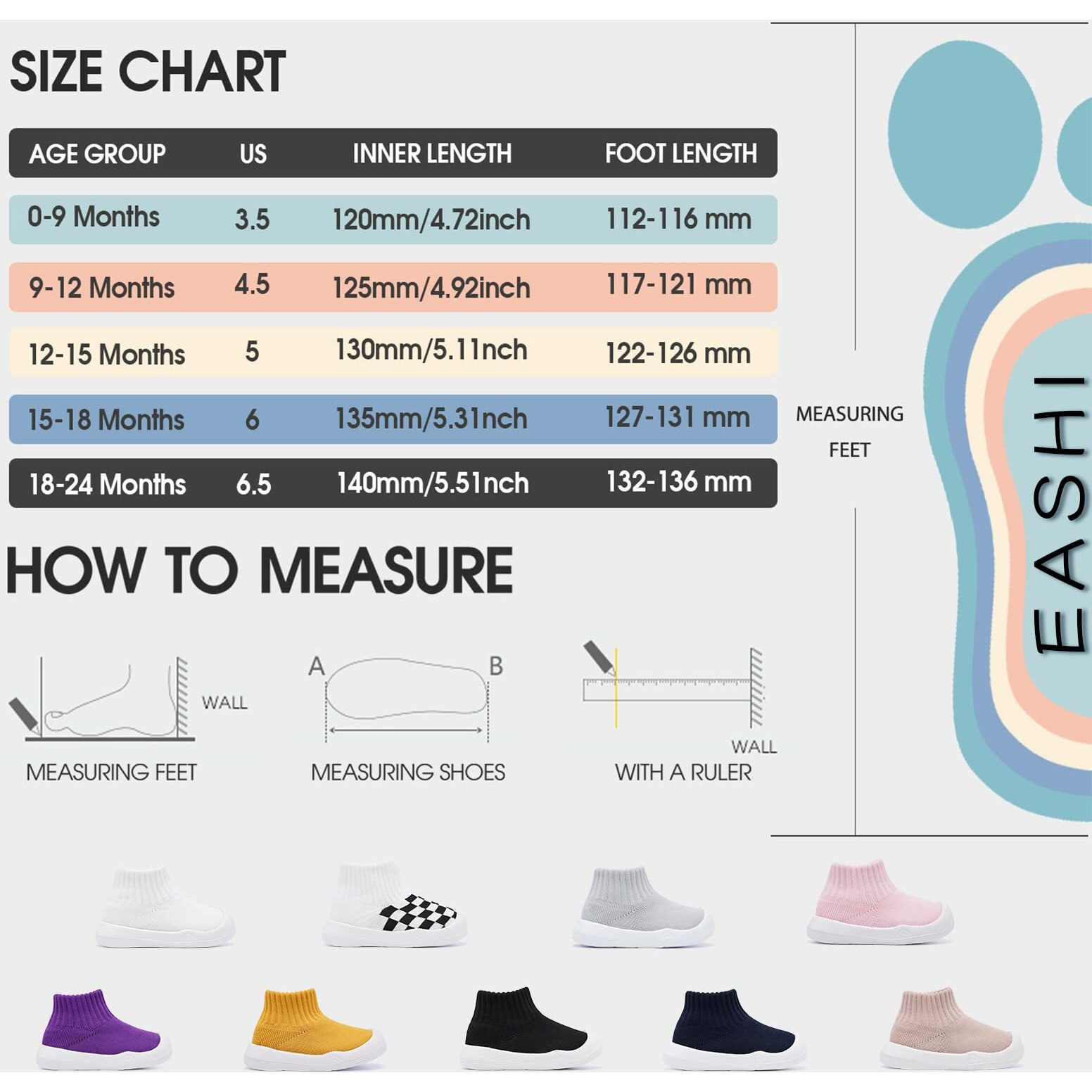 Baby Shoes Girls Boys Non Slip Baby Sock Shoes With Soft Rubber Sole Infant First Walking Sneaker Toddler Slipper Lightweight 18-24 Months Grey