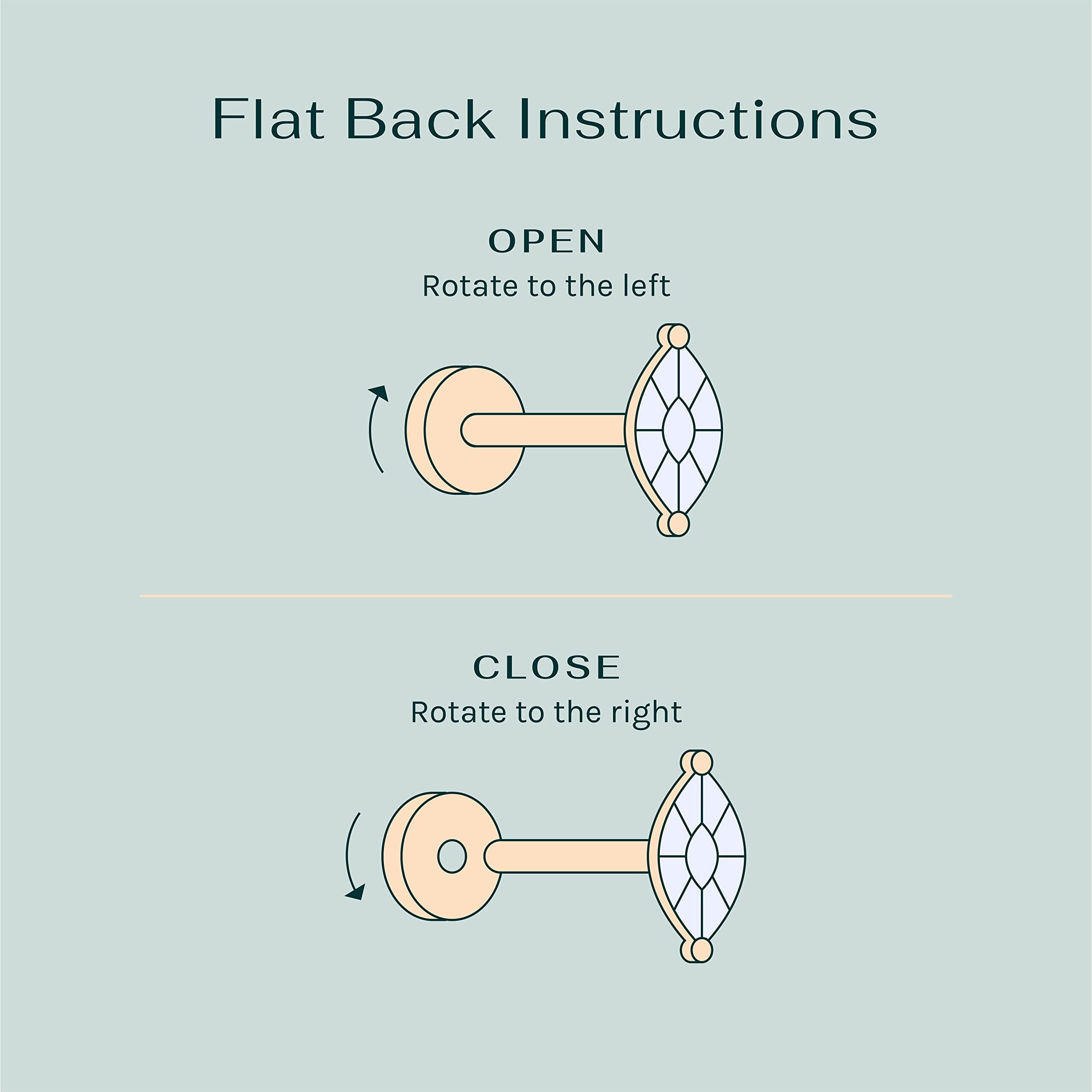 Pavoi 14K Rose Gold Plated Solid 925 Sterling Silver Post Cubic Zirconia Flat Back Earrings For Women | Opal Cartilage Earring | Helix Piercing Jewelry | Small Stud Earrings