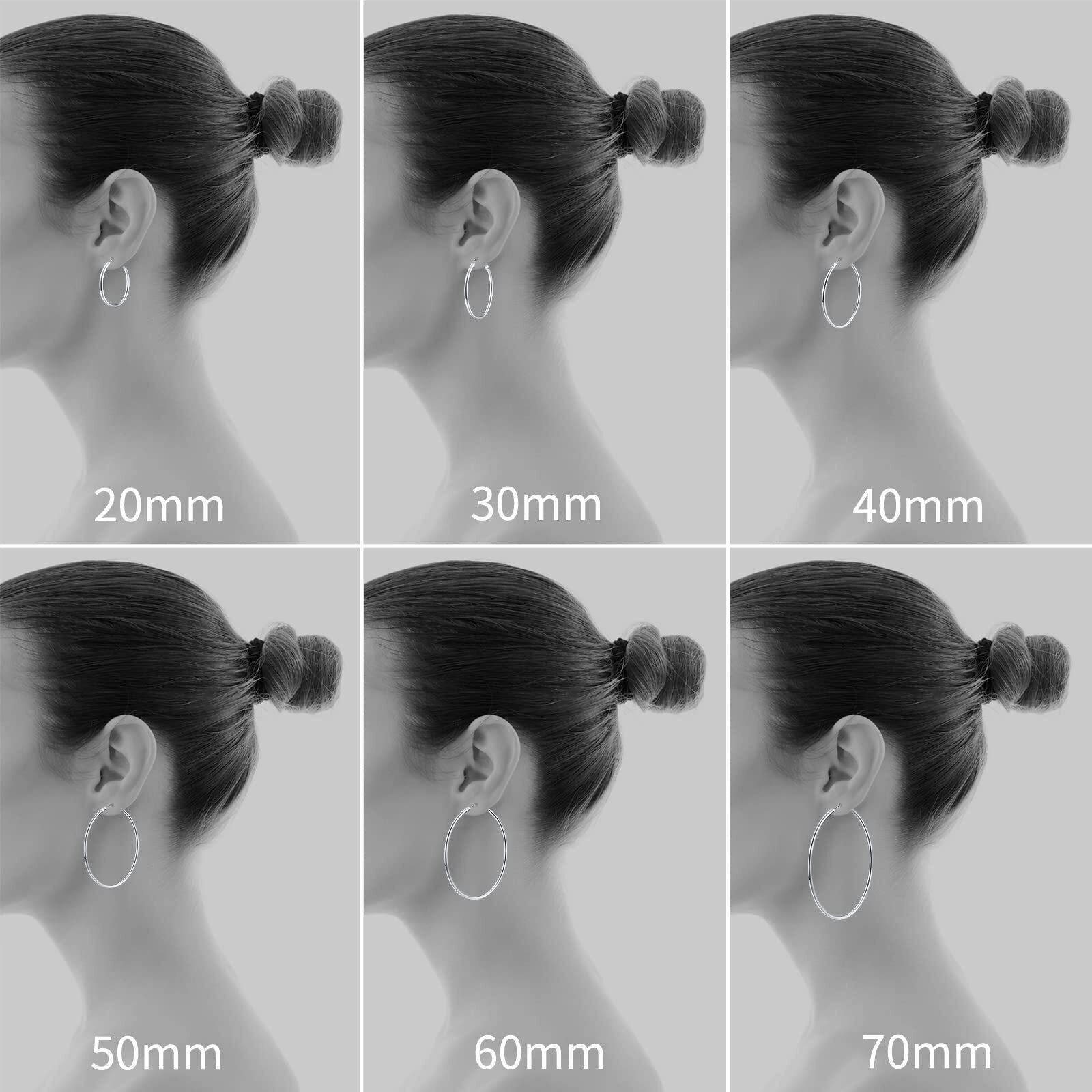 Gacimy Large Big Silver Hoop Earrings For Women 14K White Gold Plated, 925 Sterling Silver Post Gold Hoops For Women, 70Mm White Gold Hoop Earrings For Women
