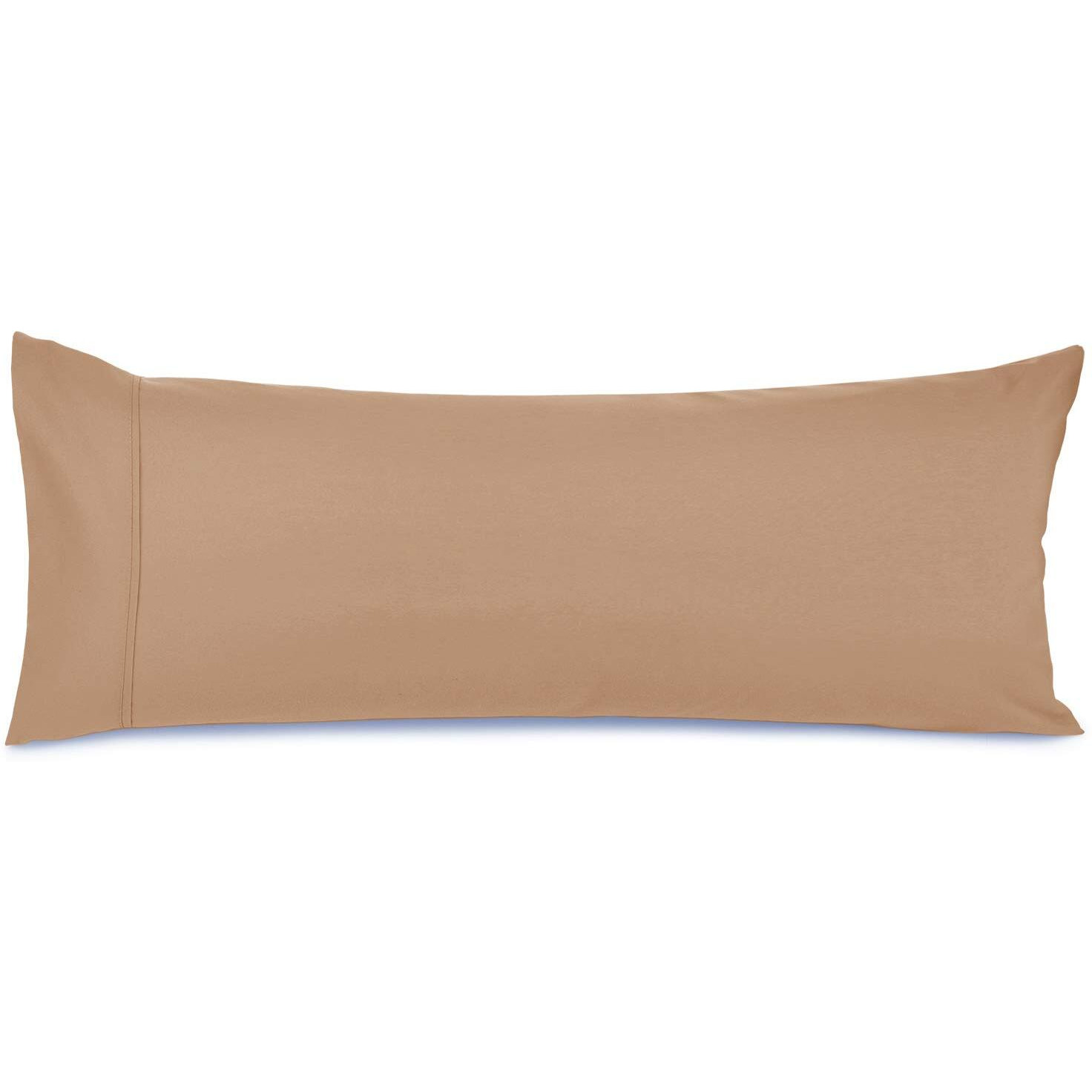 Nestl Body Pillow Cover - Soft Body Pillow Pillowcase - Lightweight Mocha Pillowcase - Microfiber Body Pillow Case Cover - 20X54 Inches - Envelope Closure