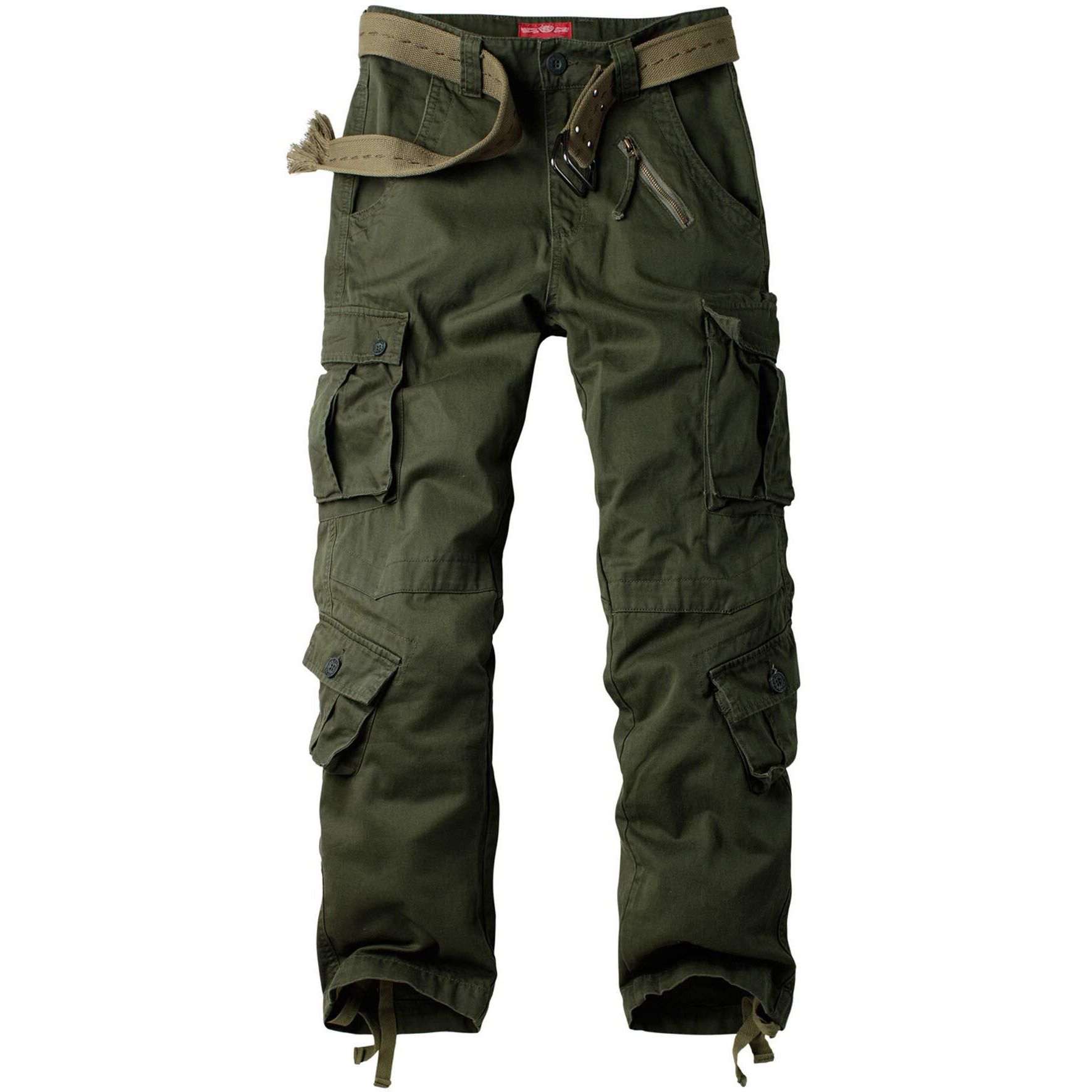 Xnmaya Cargo Pants For Women, Military Army Camo Combat Trousers,Work Camping Hiking Casual Pants With Pockets Army Green Us 18