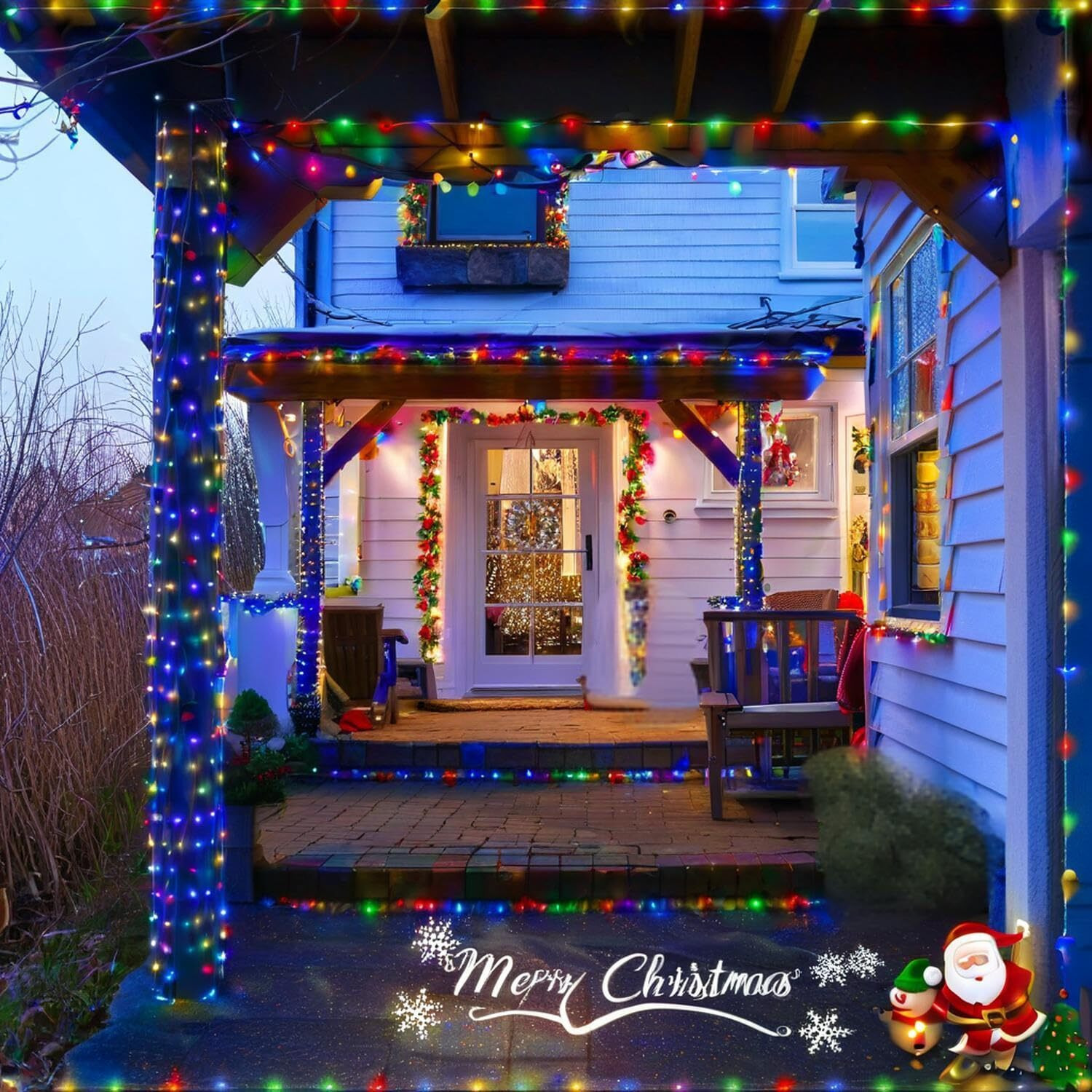 Cattlite 132Ft Rope Lights For Outside,2 Pack 66Ft Connectable String Lights Outdoor Waterproof Ip67,8 Modes 400 Leds Rope Lighting For Garden,Party,Indoor Bedroom,Christmas Eaves Decor,Coloured