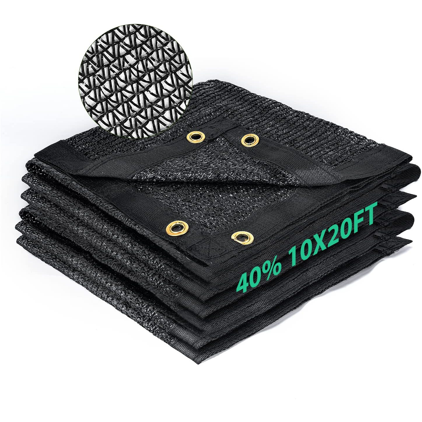 Kesfitt Garden 40% Shade Cloth, Resistant Sun Shade Net 10X20Ft Mesh Tarp With Hdpe Material And Reinforced Grommets Shade Trap For Greenhouse, Plant, Pergola, And Backyard Patio Sunshade