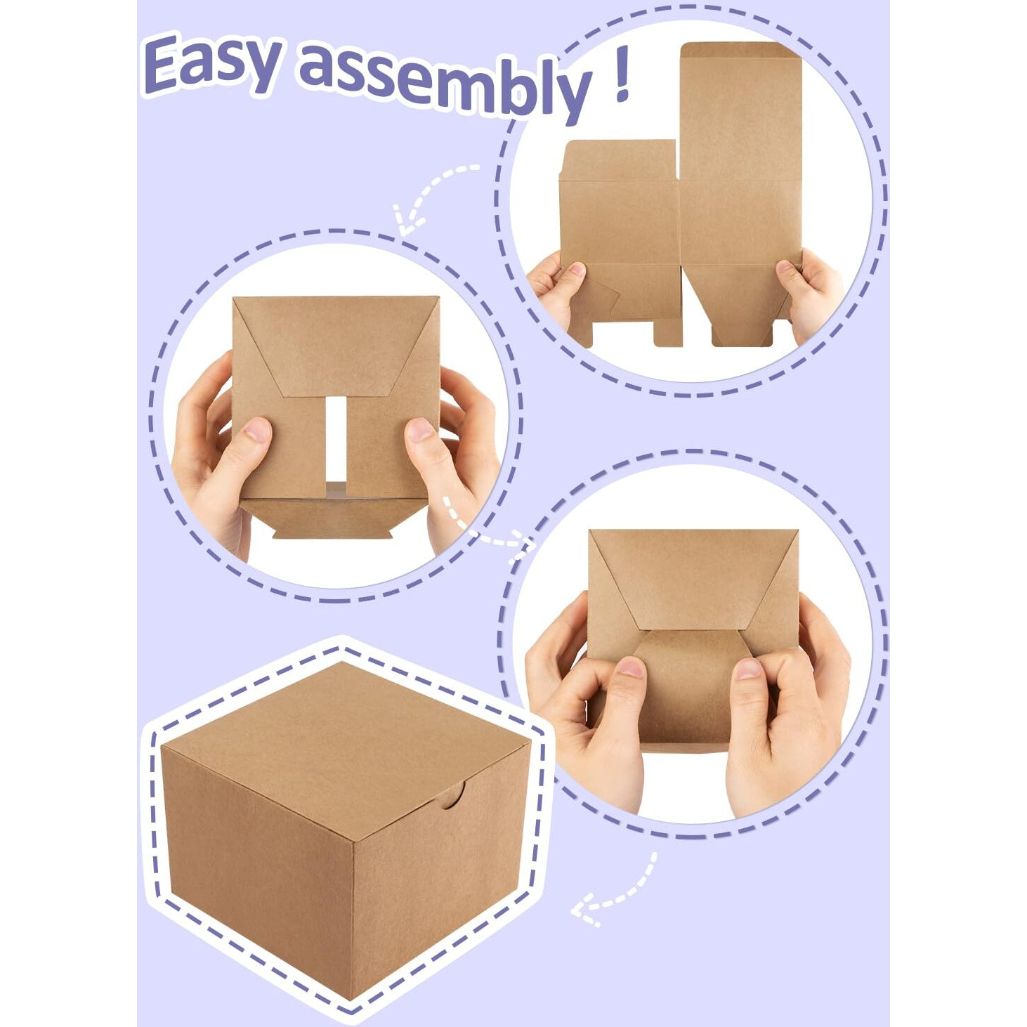 Eupako Brown Gift Boxes 5X5X3.5 25 Pack Kraft Paper Gift Boxes With Lids For Gifts, Crafting, Wedding, Birthday, Party, Cupcake