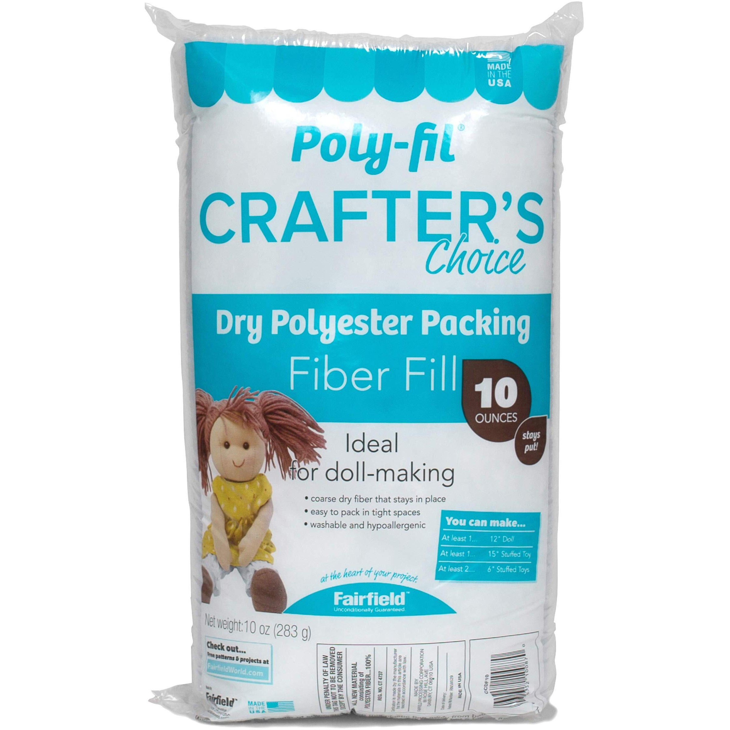 Fairfield Poly-Fil Crafteras Choice Dry Polyester Packing Fiber Fill, 10 Ounce (Pack Of 1), Blue
