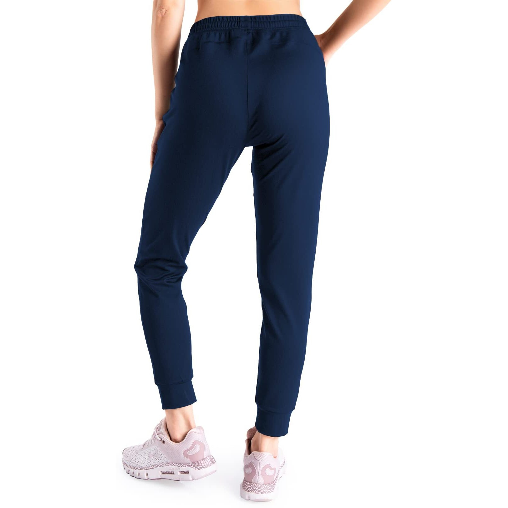 Yogipace Petite Women 's Lightweight Anti-Shrink Active Joggers Lounge Sweatpants Yoga Jogger Pants,25 "",Navy Blue,Size L