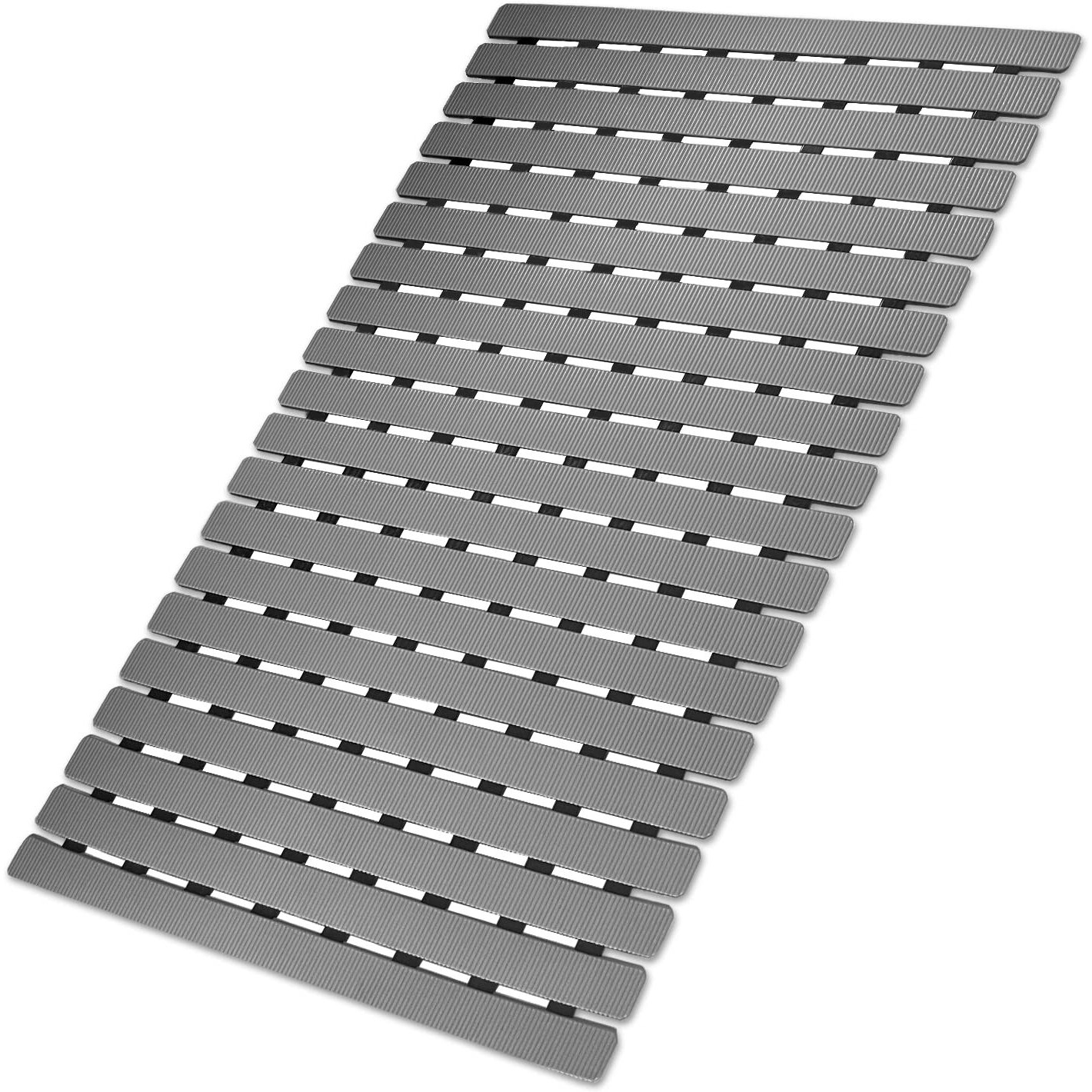 Mboss Bath Tub Shower Mat Non Slip Bathtub Mats For Bathroom Shower Floor Mat Bath Mats For Shower Tub Anti Slip Shower Mat With Drain Hole And Large Suction Cups (Grey, 27.5 X 15.7 Inch)