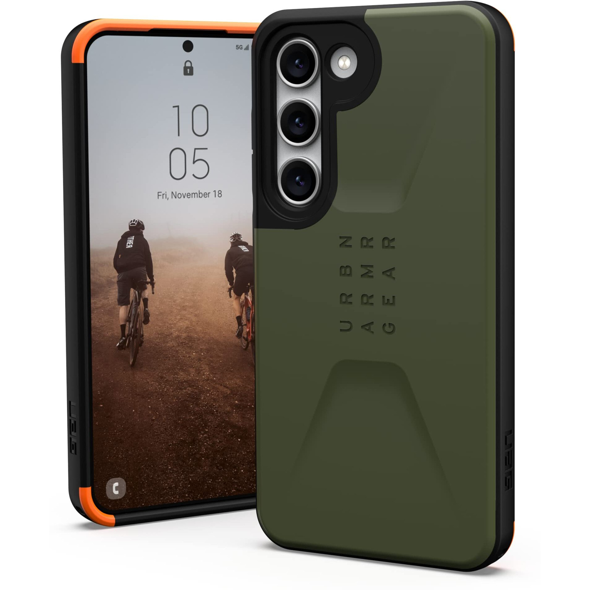 Urban Armor Gear Uag Designed For Samsung Galaxy S23 Case 6.1"" Monarch Silver - Rugged Heavy Duty Shockproof Impact Resistant Protective Cover