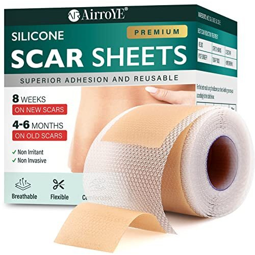 Silicone Scar Sheets,Silicone Scar Tape(16X 120 Roll-3M), Reusable And Effective Scar Removal Sheets, Silicone Scar Removal Sheets For Surgical Scars,Healing Keloid, C-Section, Tummy Tuck