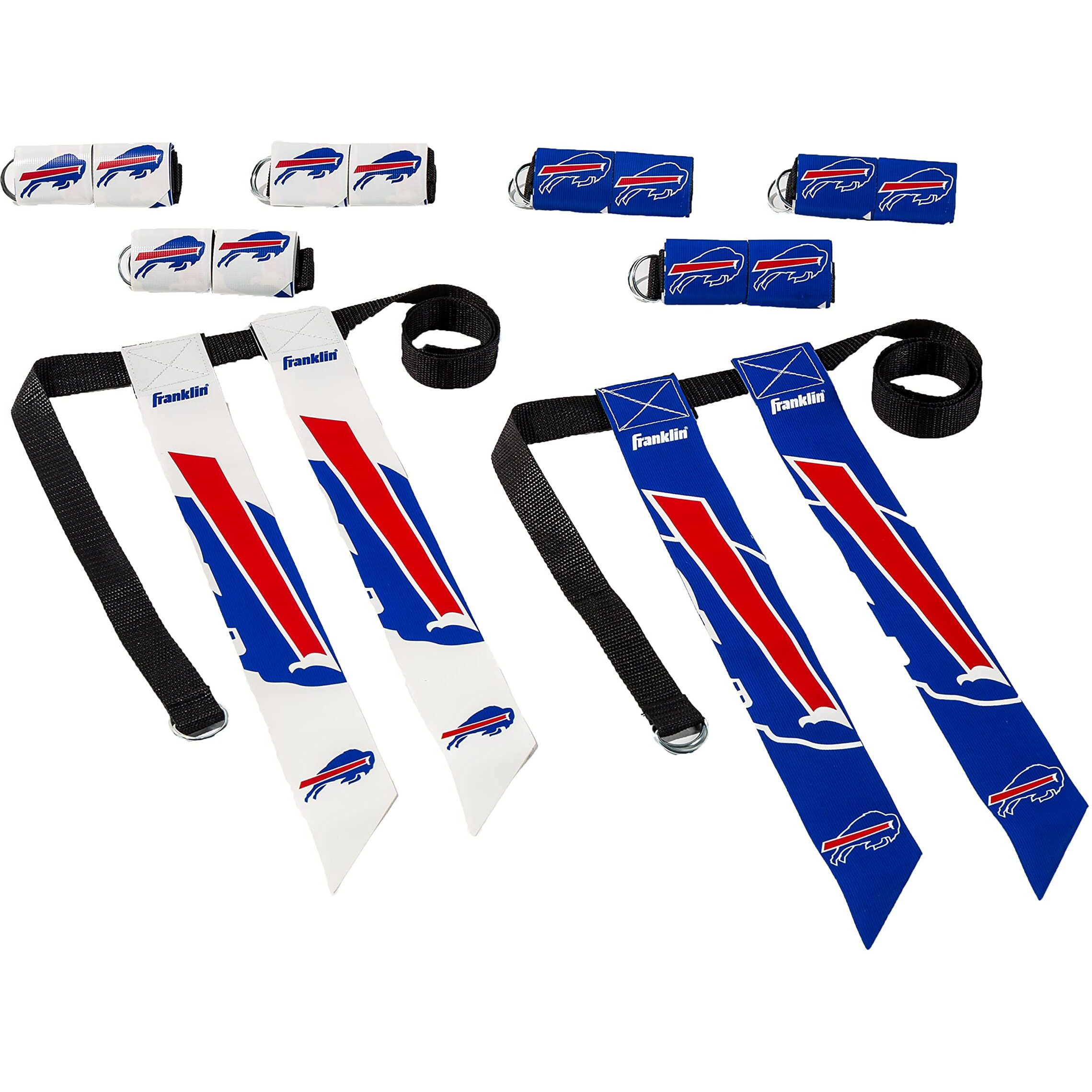 Franklin Sports Nfl Buffalo Bills Flag Football Sets - Nfl Team Flag Football Belts And Flags - Flag Football Equipment For Kids And Adults