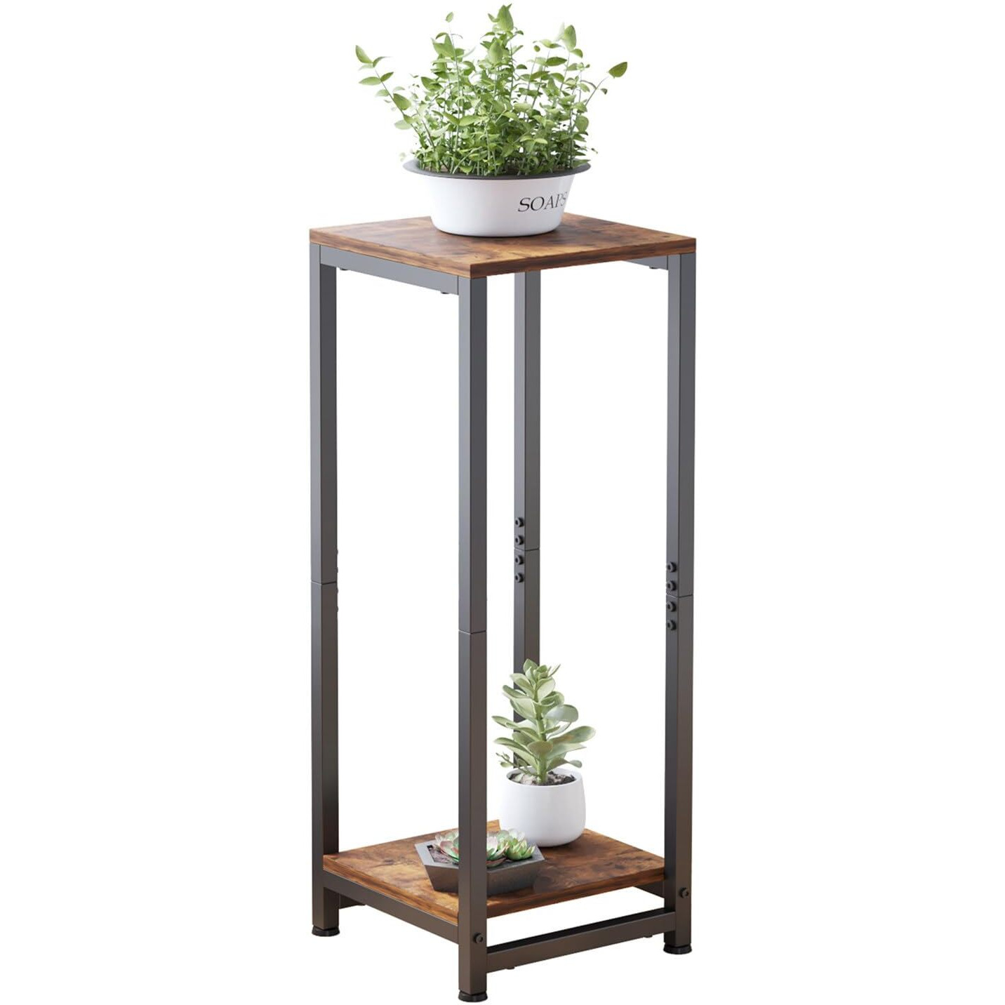 Vondream Tall Plant Stands Indoor, 2 Tier Plant Table, Corner Plant Stands For Indoor Plants Multiple, Small Side Table For Indoor Plants, Tall Plant Table