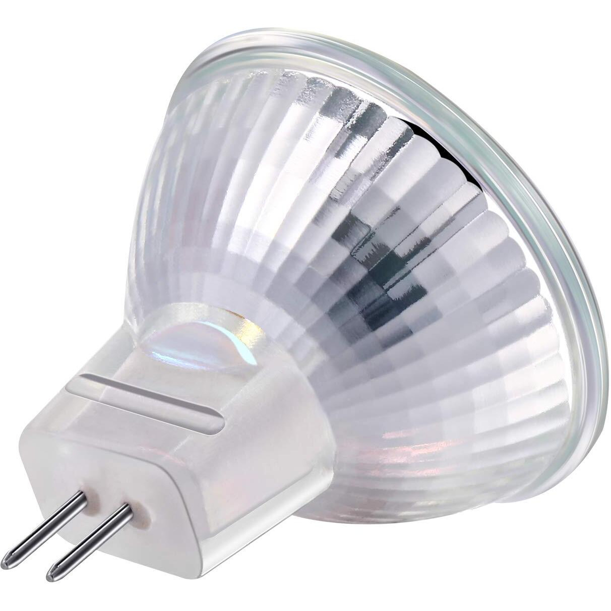 Mudder 10 Pieces Halogen Light Bulbs Mr11 12V Ftd Halogen Spotlight Bulbs, Gu4 Bi-Pin Base, Glass Cover, Warm White 2700K Dimmable Precision Halogen Reflector Fiber Optic Light(10.00)