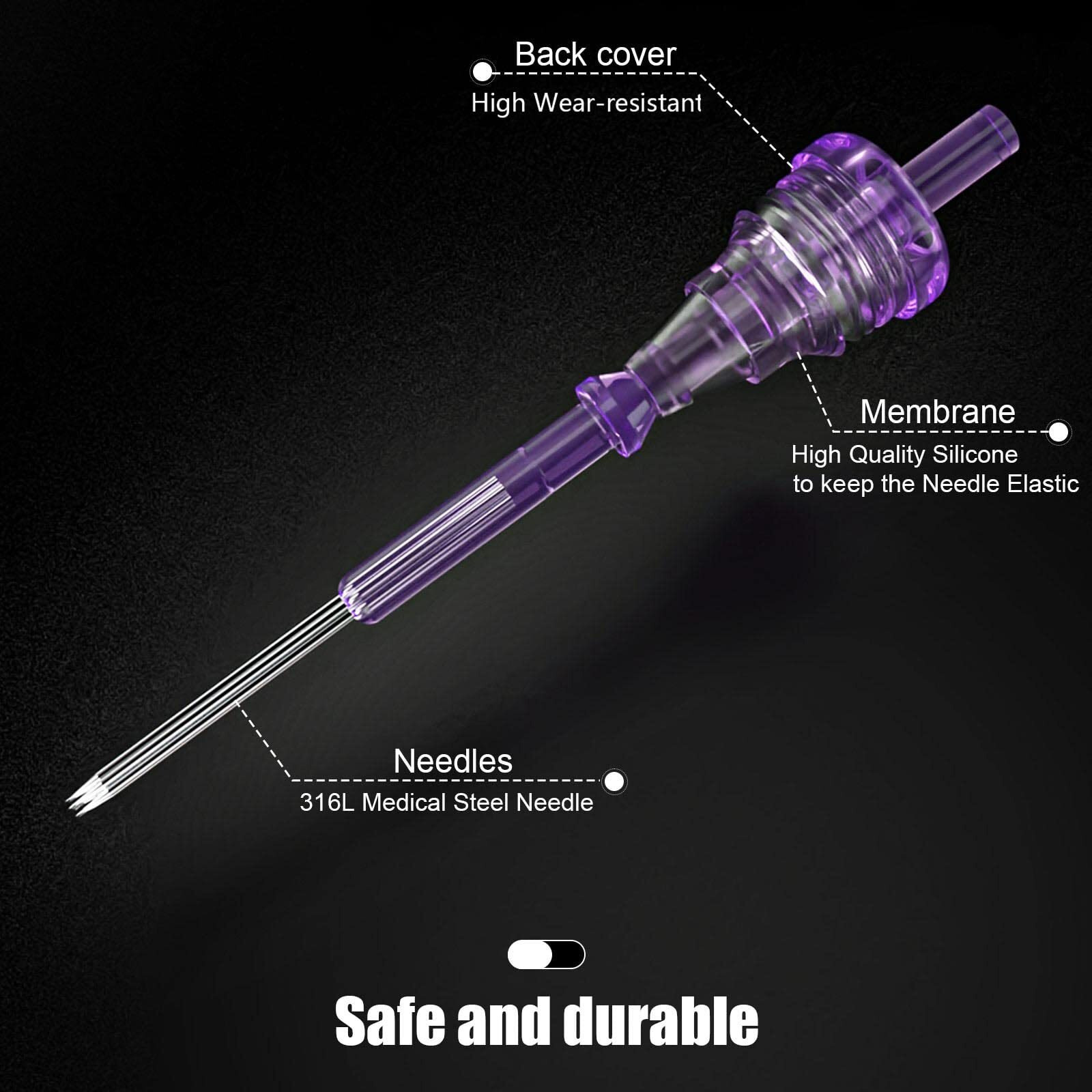 Wormhole Tattoo Cartridge Needles, 20Pcs 3Rl Disposable Tattoo Needle Cartridges Standard 3 Round Liner For Tattoo Pen Tattoo Cartridge Machine Permanent Makeup Tattoo Supplies (1203Rl)