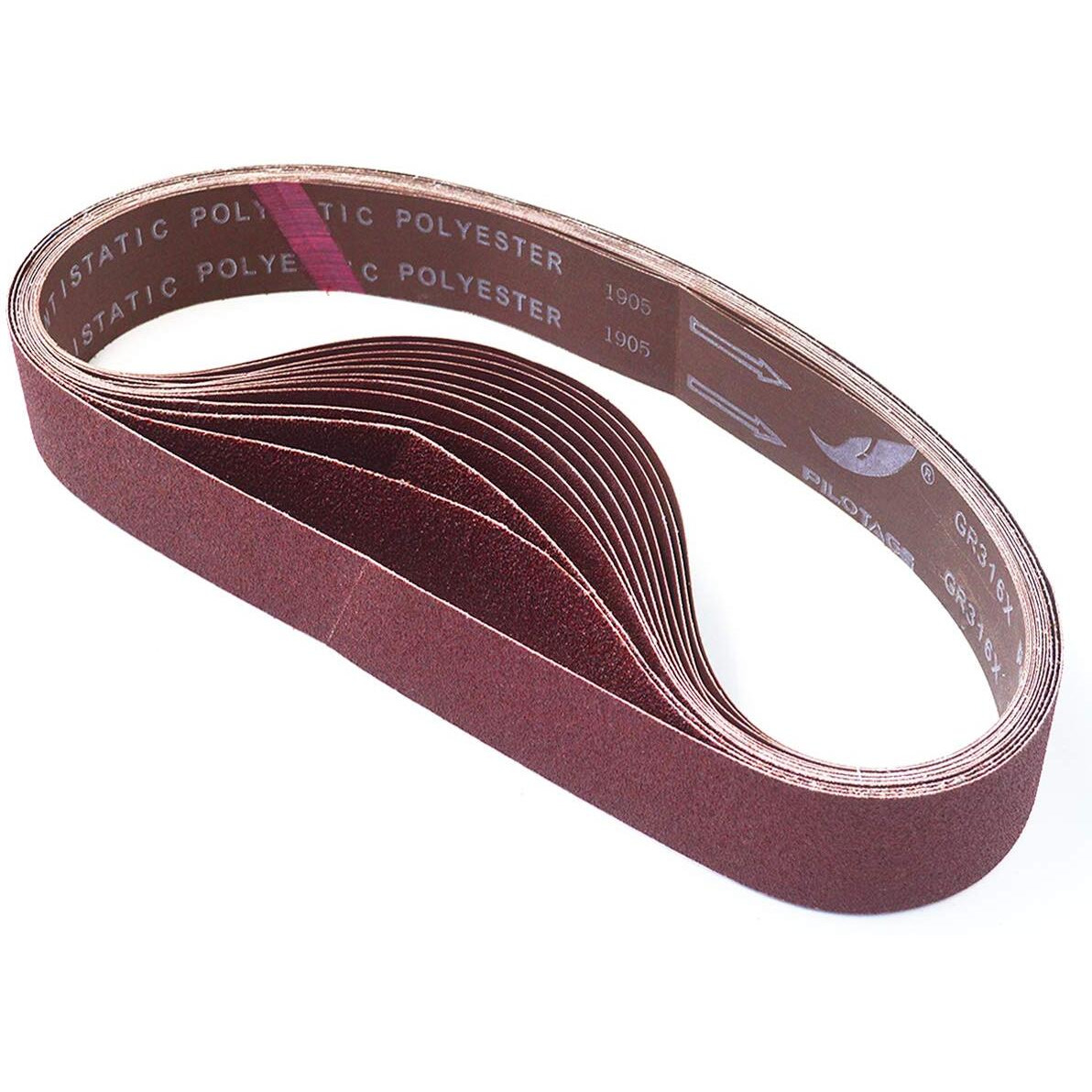 Aiyard 2 X 42 Inch Aluminum Oxide Sanding Belts, 40/80/120/150/240/400 Assorted Grits Abrasive Belts For Belt Sander, 12-Pack