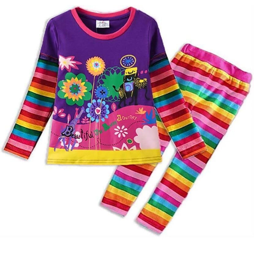 Vikita Little Girls Clothes Tshirts Leggings 2Pcs Long Sleeve Christmas Outfits Winter Clothing Sets (8T, Fl328)