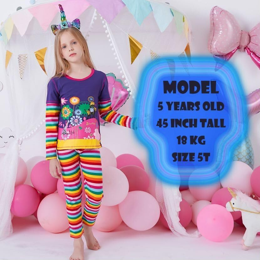 Vikita Little Girls Clothes Tshirts Leggings 2Pcs Long Sleeve Christmas Outfits Winter Clothing Sets (8T, Fl328)