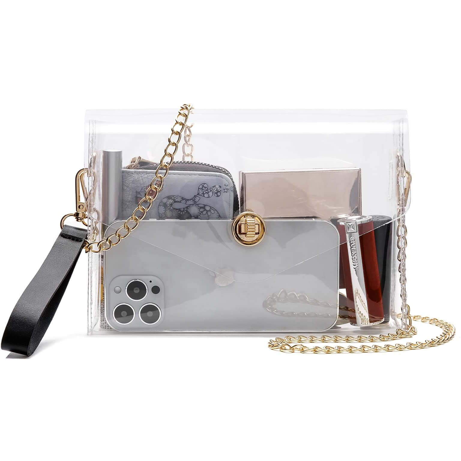 Moetyang Clear Purse Stadium Approved For Women, Small Clear Crossbody Bag Fashion, Cute See Through Clutch Mini Shoulder Bag