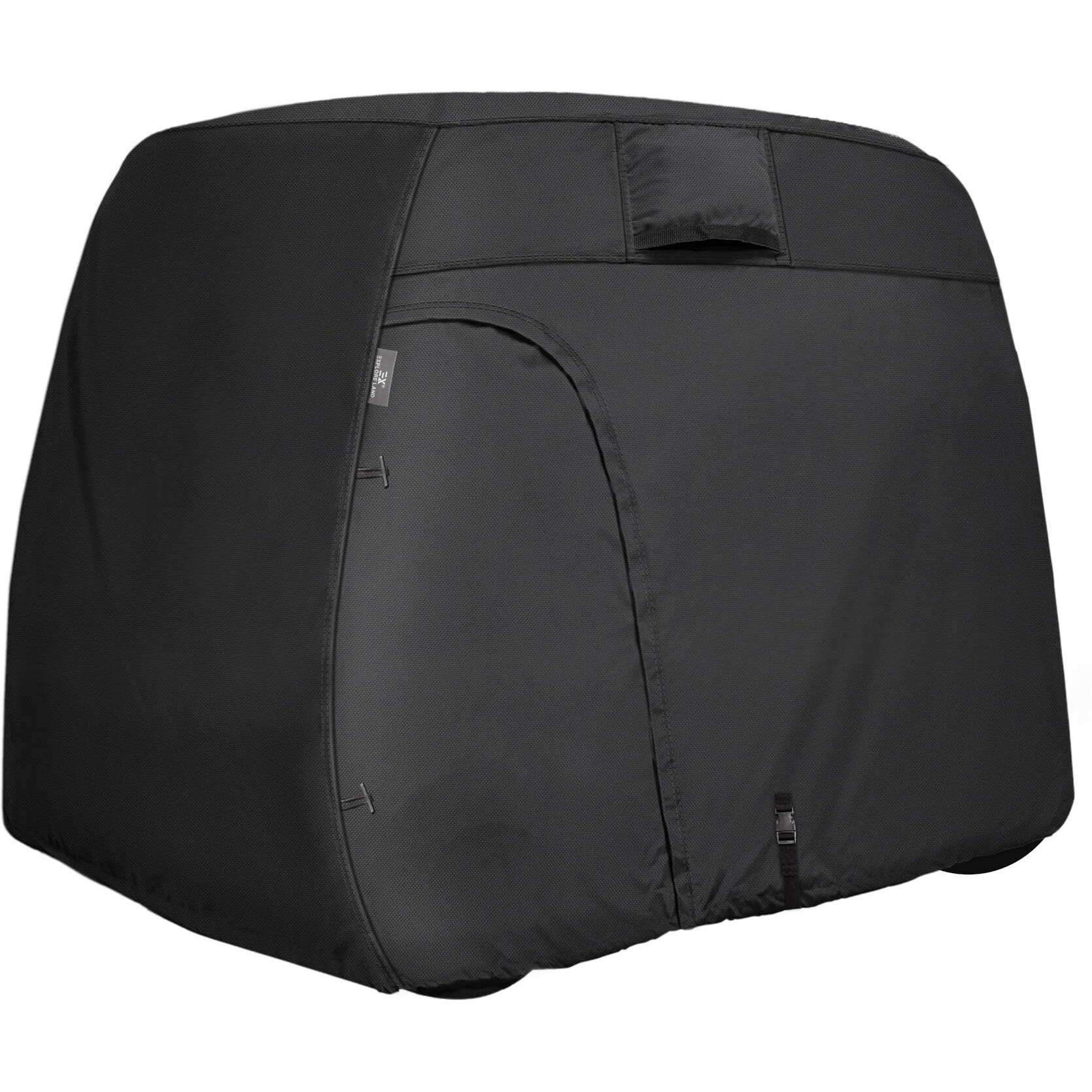 Explore Land 600D Waterproof Golf Cart Cover Fits For Most Brand 2 Passengers Car (Black)