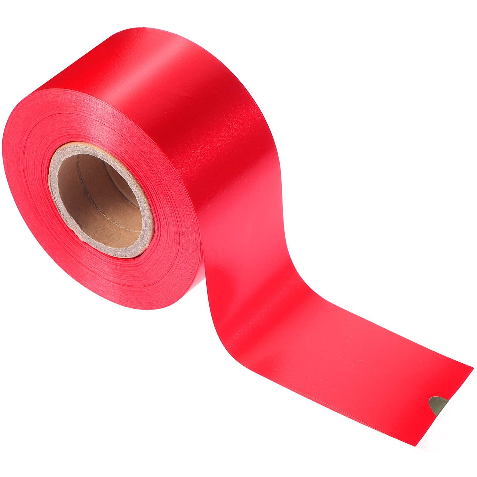 Syhood Outdoor Christmas Poly Satin Ribbon Floral Craft Decoration Aspidistra Leaf Pattern Ribbon Easter Holiday Outdoor Decorating(2 Inch X 30 Yards,Red)