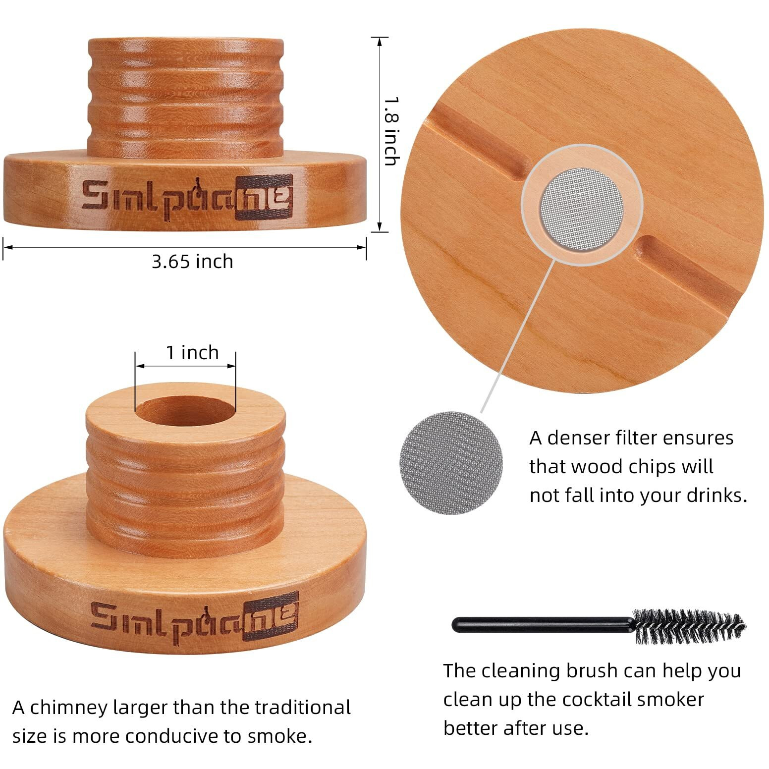 Cocktail Smoker Kit With Torch, Old Fashioned Smoker Kit For Bourbon Whiskey Drink, Smoker Infuser Kit With 4 Flavors Wood Chips, Birthday For Husband, Men, Dad (No Butane)