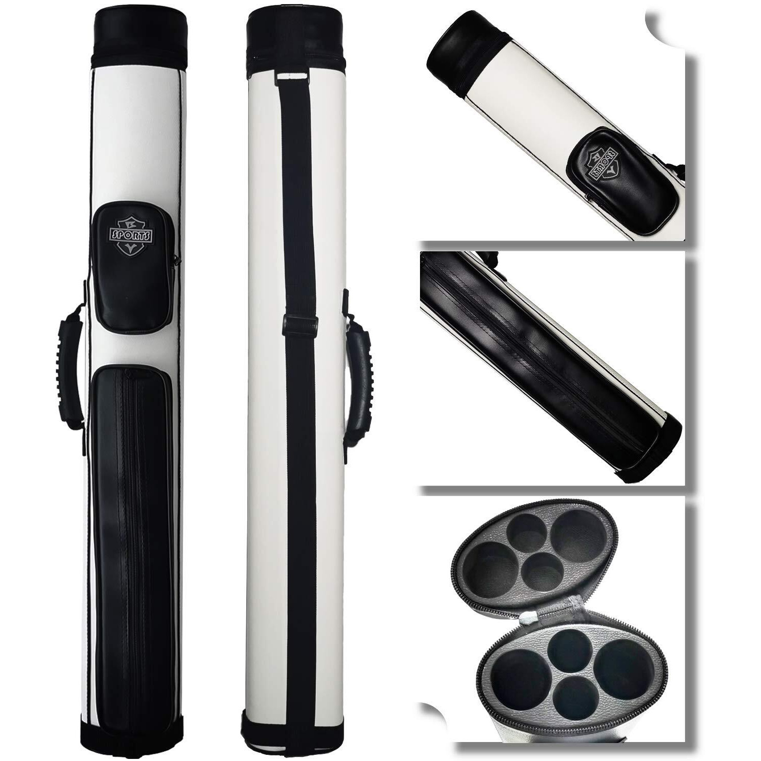By Sports 2X2 Hard Cue Case Oval Pool Cue Billiard Stick Carrying Case