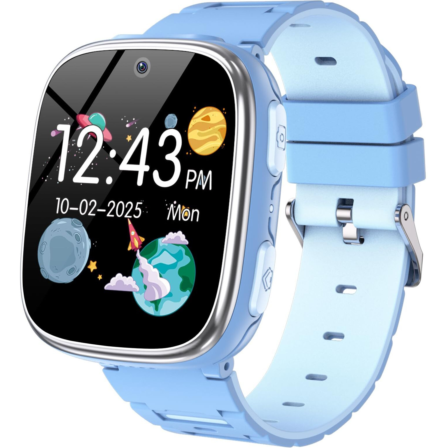 Kids Smart Watch Girls Boys - Smart Watch For Kids Game Watch Gifts For 4-12 Years Old With 15 Games Camera Alarm Video Music Player Pedometer Flashlight Birthday Gift Toys For Boys Girls (Blue)