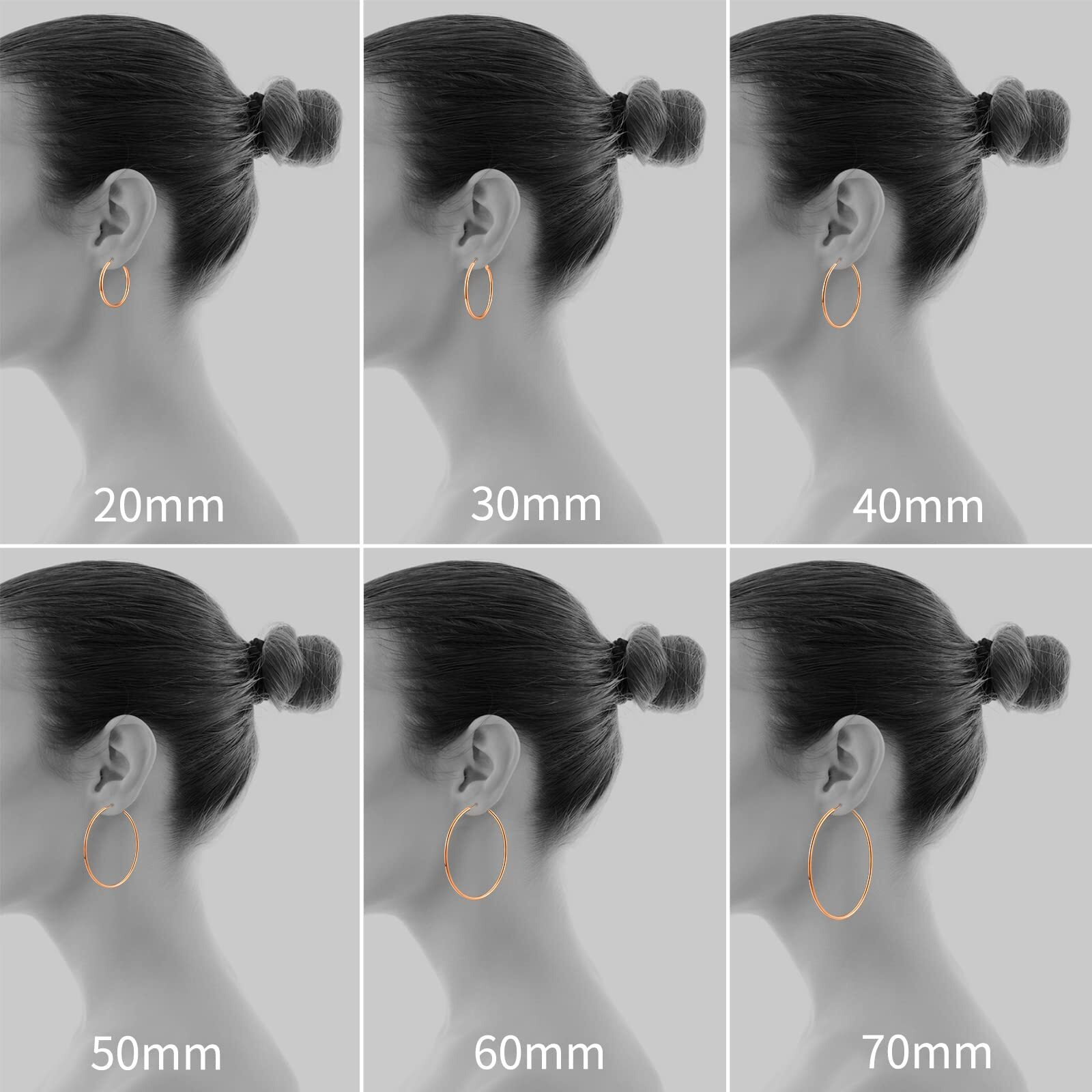 Gacimy Large Rose Gold Hoop Earrings For Women 14K Rose Gold Plated, 925 Sterling Silver Post Gold Hoops For Women, 60Mm Rose Gold Big Hoop Earrings For Women