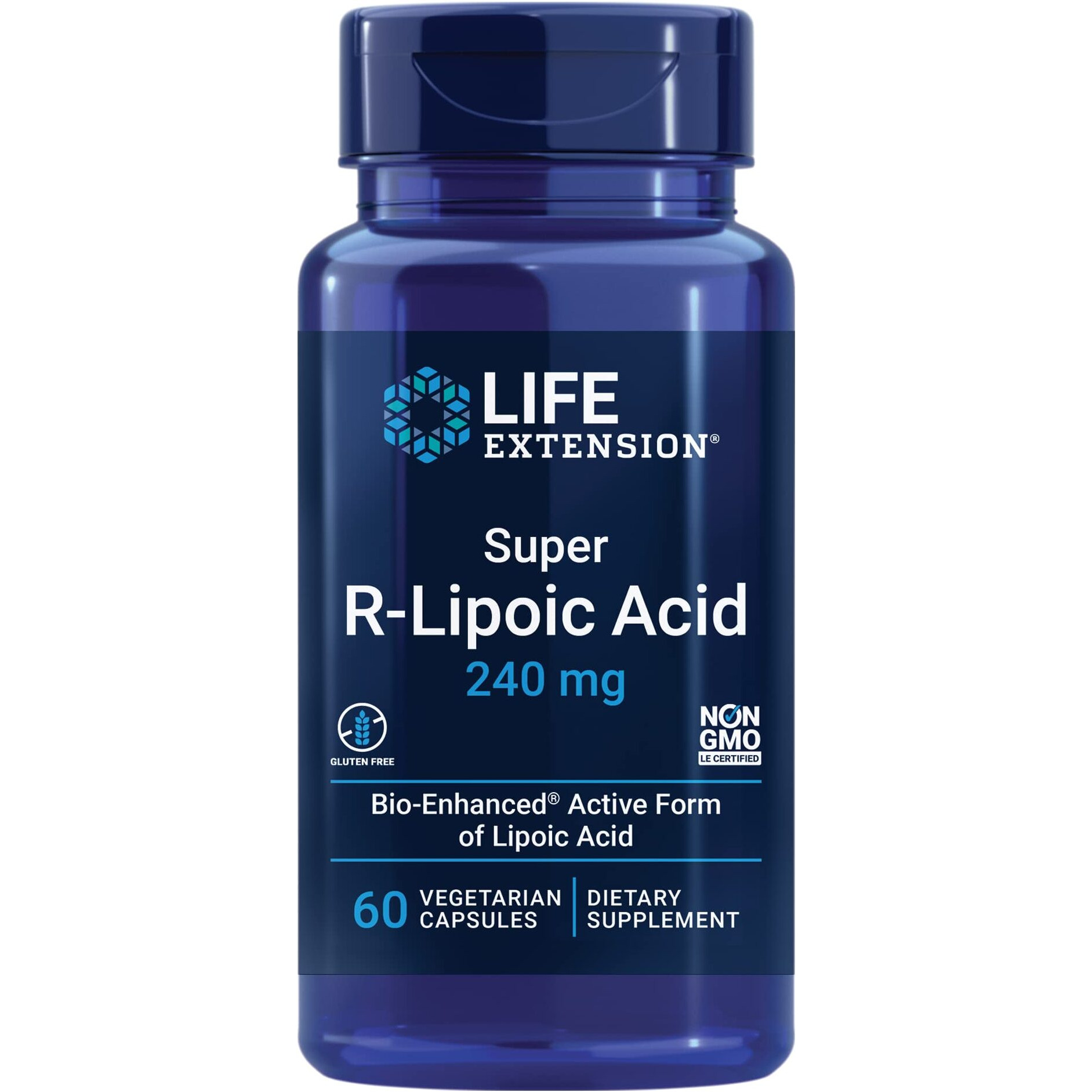 Life Extension Super R-Lipoic Acid 240 Mg - Supports Cellular Energy - Supplement For Anti-Aging And Liver Health - Non-Gmo, Gluten-Free - 60 Vegetarian Capsules
