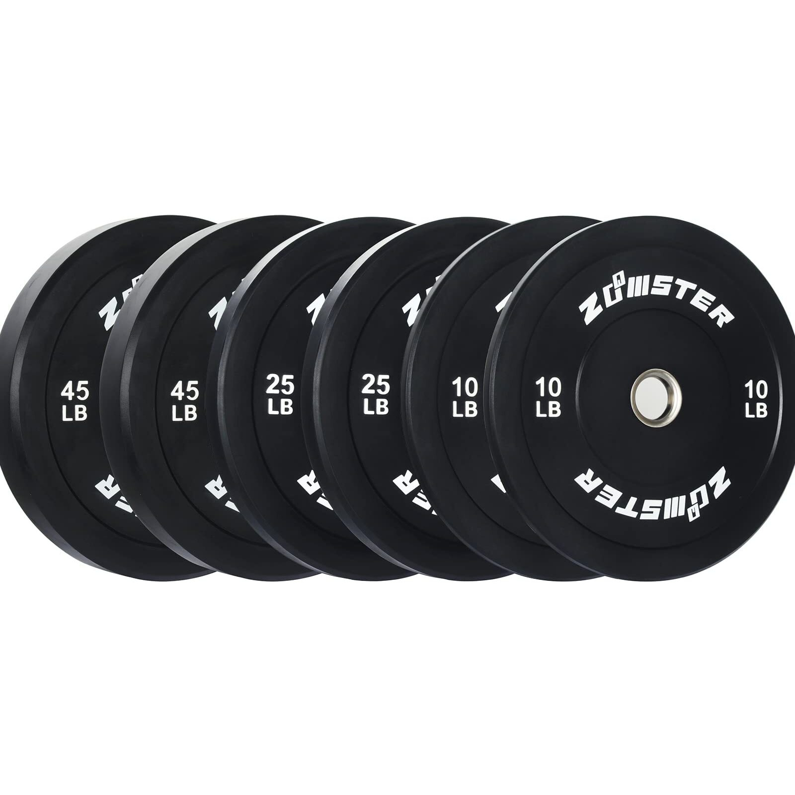10Lb 25Lb 45Lb Bumper Plate Olympic Weight Plate Bumper Weight Plate With Steel Insert (160Lb Weight Set)
