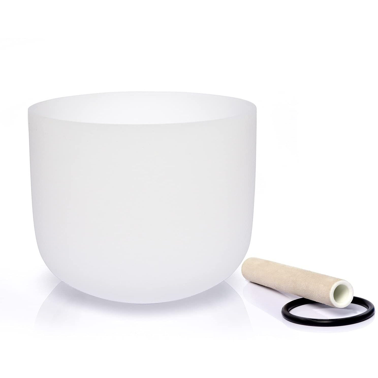 Territory B Note Crown Chakra Quartz Frosted Crystal Singing Bowl 8 Inch