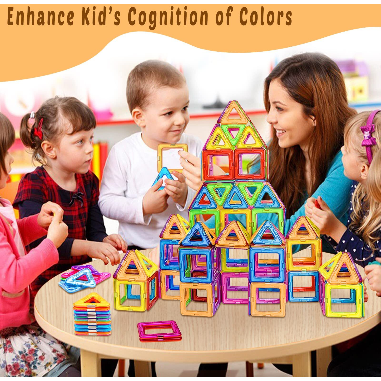 Magnetic Tiles For 3 4 5 6 7 8+ Year Old Boys Girls Upgrade Magnetic Building Blocks Set Educational Stem Toys Christmas Birthday Gift Toys For 3+ Year Old Boys And Girls (40Pcs Magnetic Tiles)