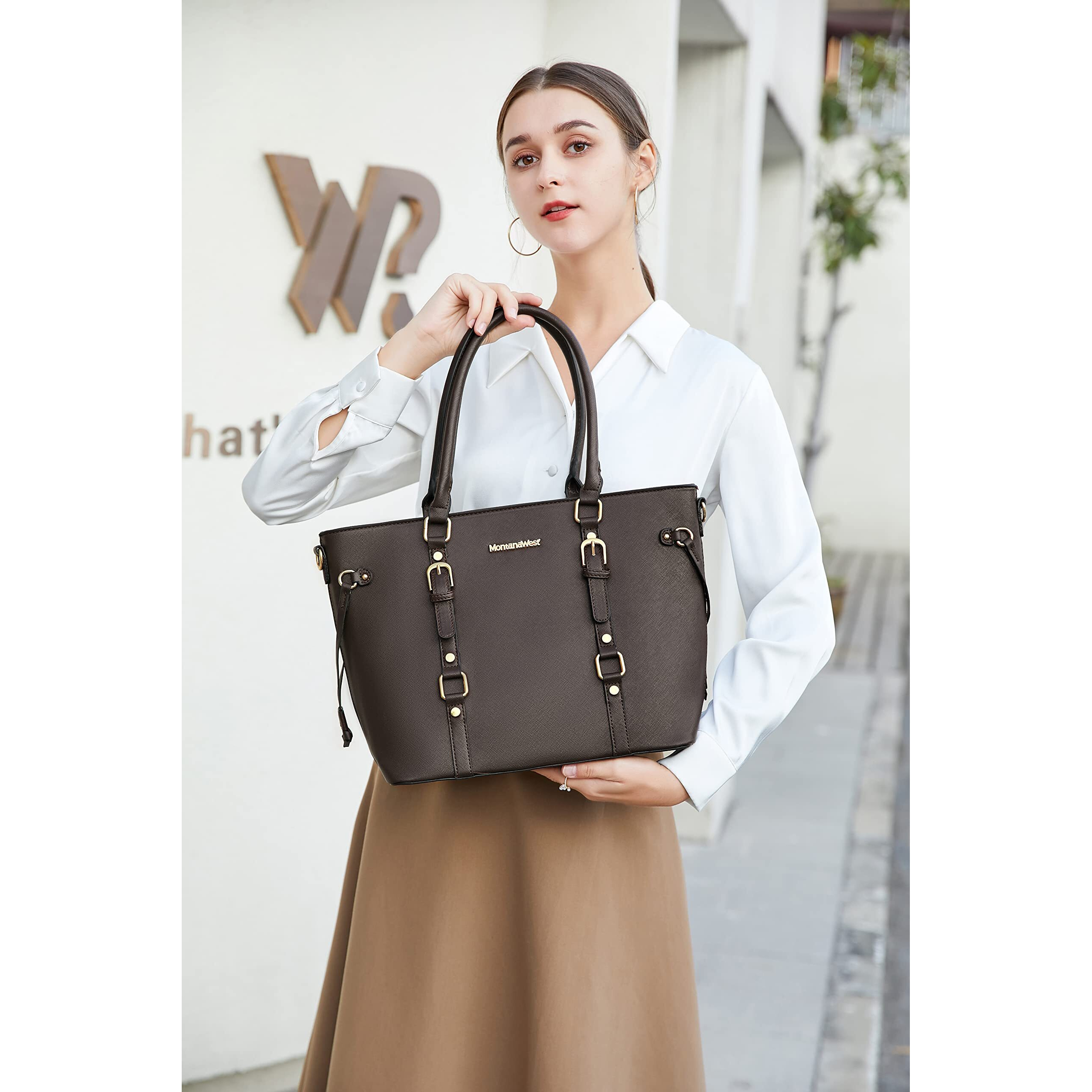 Montana West 3Pcs Purses For Women Tote Bag And Wallet Set Shoulder Satchel Crossbody Bags Leather Handbag For Gift Travel Casual Work Mwc3-C032Wcf