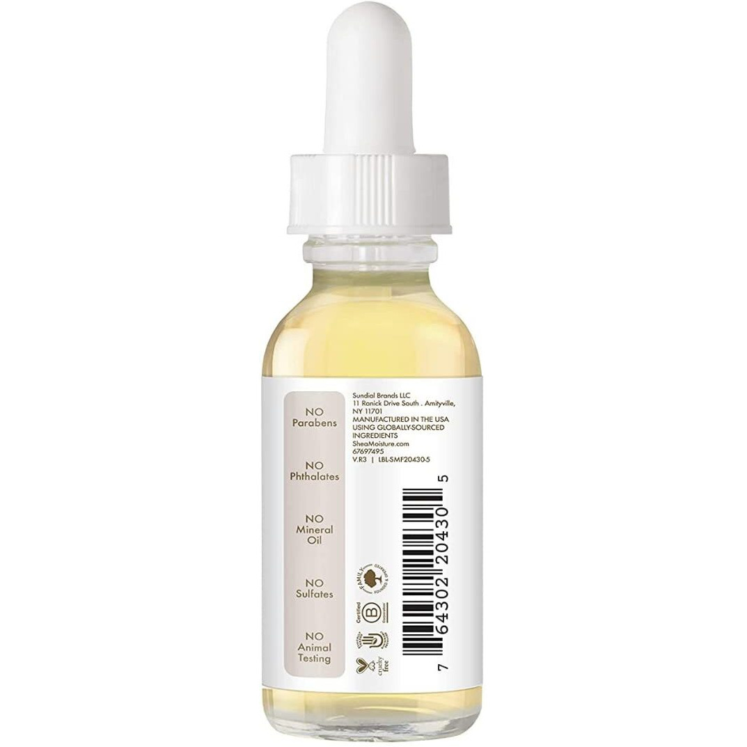 Sheamoisture Coconut Oil For Face - Daily Hydration Overnight Face Oil With Coconut Milk & Acacia Senegal, Argan Oil For Skin, Organic Shea Butter, Hydrating Face Oil, Vitamin E, 1 Oz (Pack Of 2)
