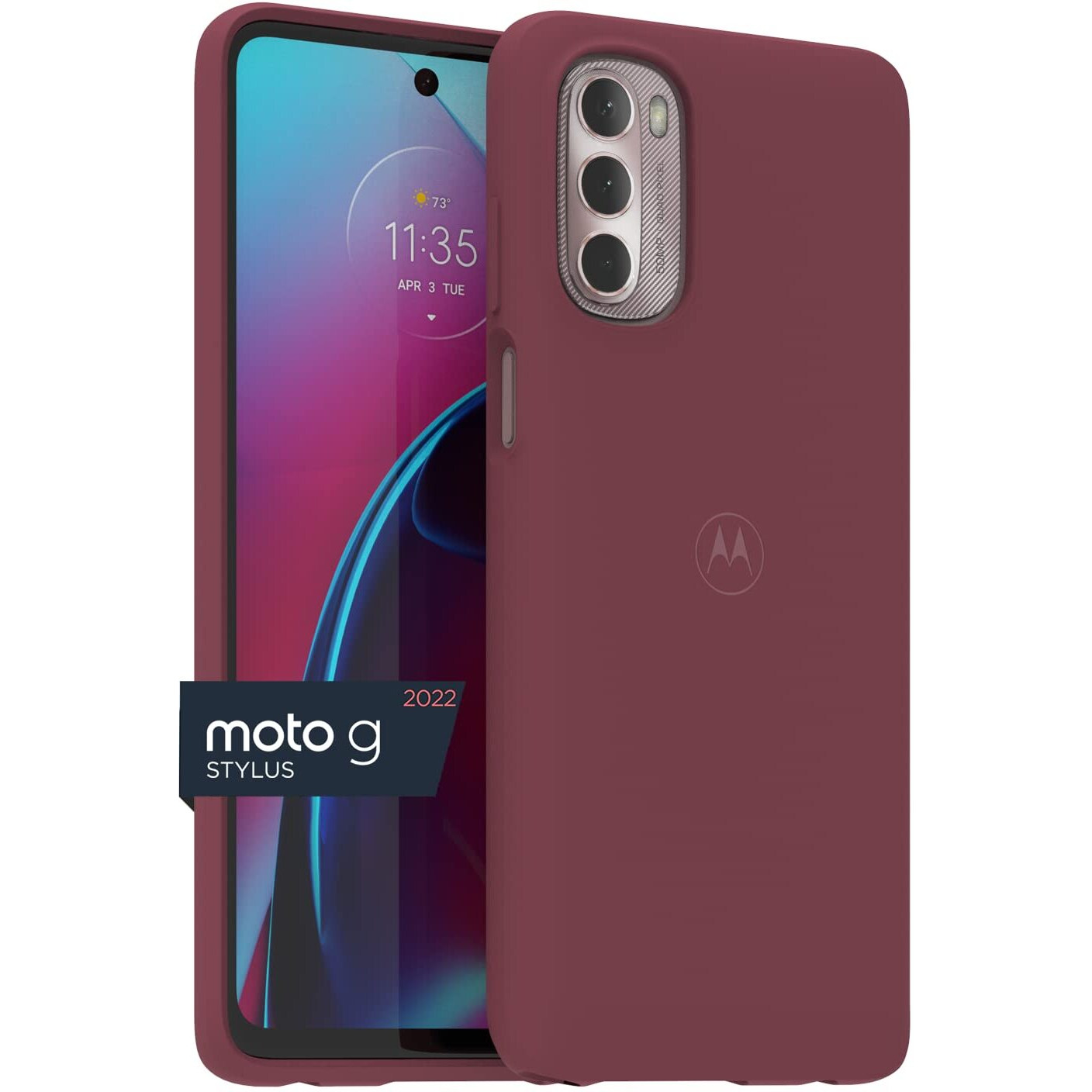 Motorola Moto G Stylus (2022) Protective Case- Precision Fit, Stylish Shock Absorbing Phone Cases - Marsala/Wine Red [Not For 2022 G Stylus 5G Version]